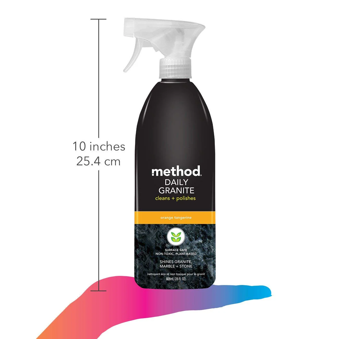 Method Daily Granite Cleaner Spray, Orange Tangerine, Cleaning Agent for Granite, Marble, and Other Sealed Stone, 28 oz Spray Bottles (Pack of 8) - Image 3