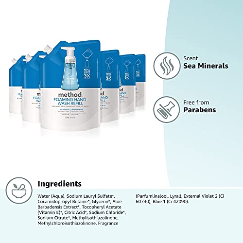 Method Foaming Hand Soap Refill, Sea Minerals, 28 Fl Oz (Pack of 6) - Image 2