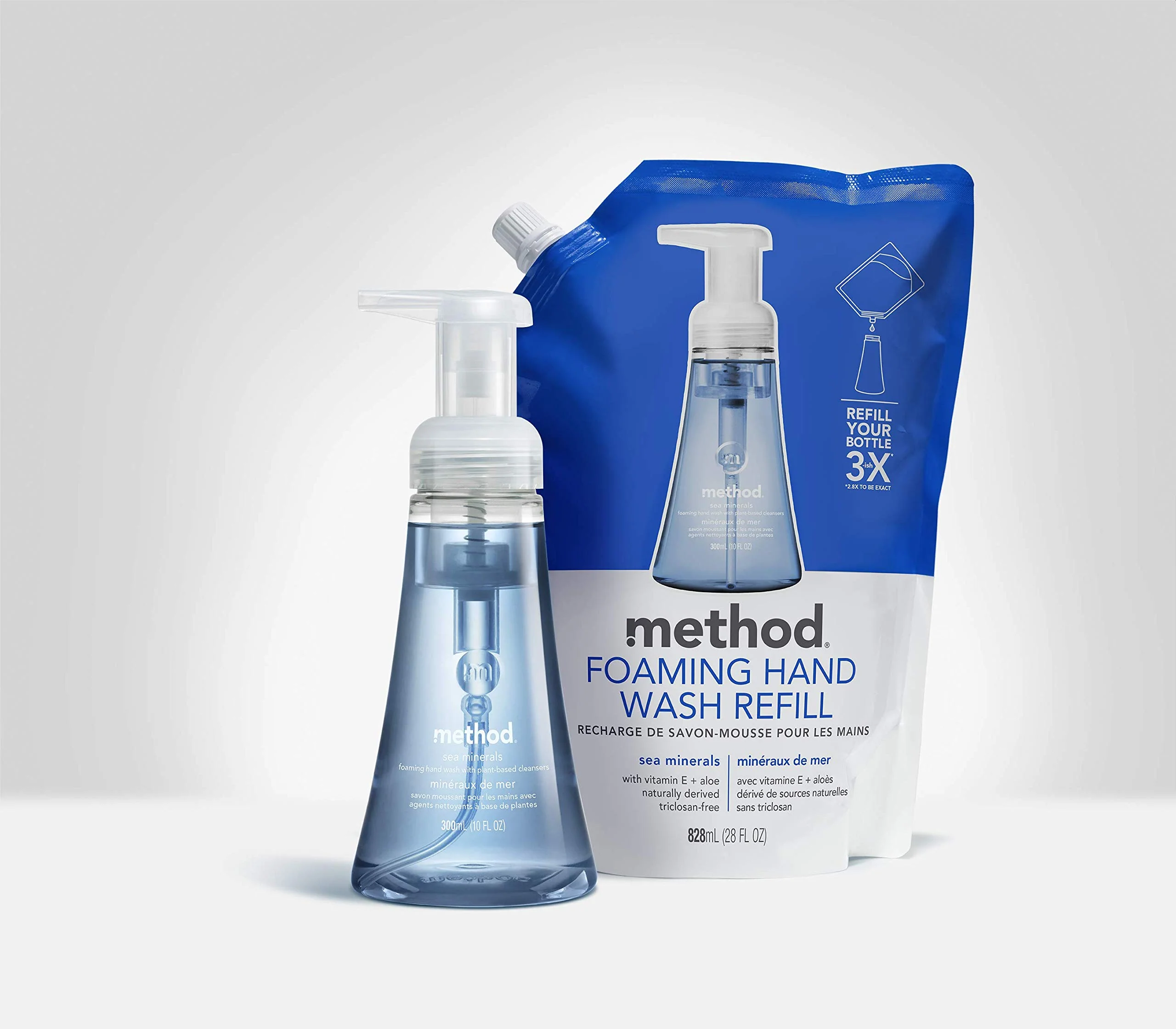 Method Foaming Hand Wash Refill Pouch, Sea Minerals, 28 Fl Oz (Pack of 3) - Image 2