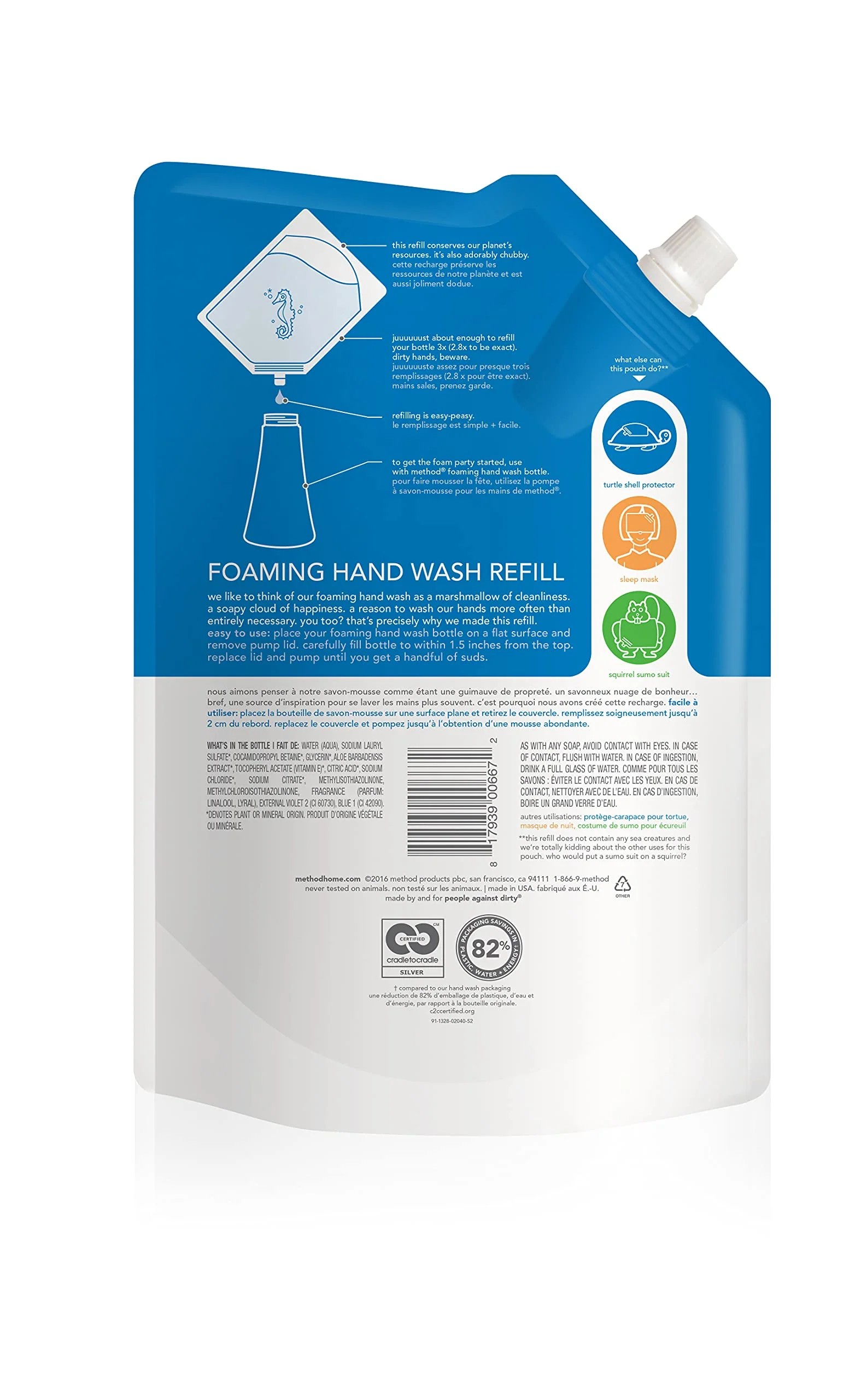 Method Foaming Hand Wash Refill Pouch, Sea Minerals, 28 Fl Oz (Pack of 3) - Image 7