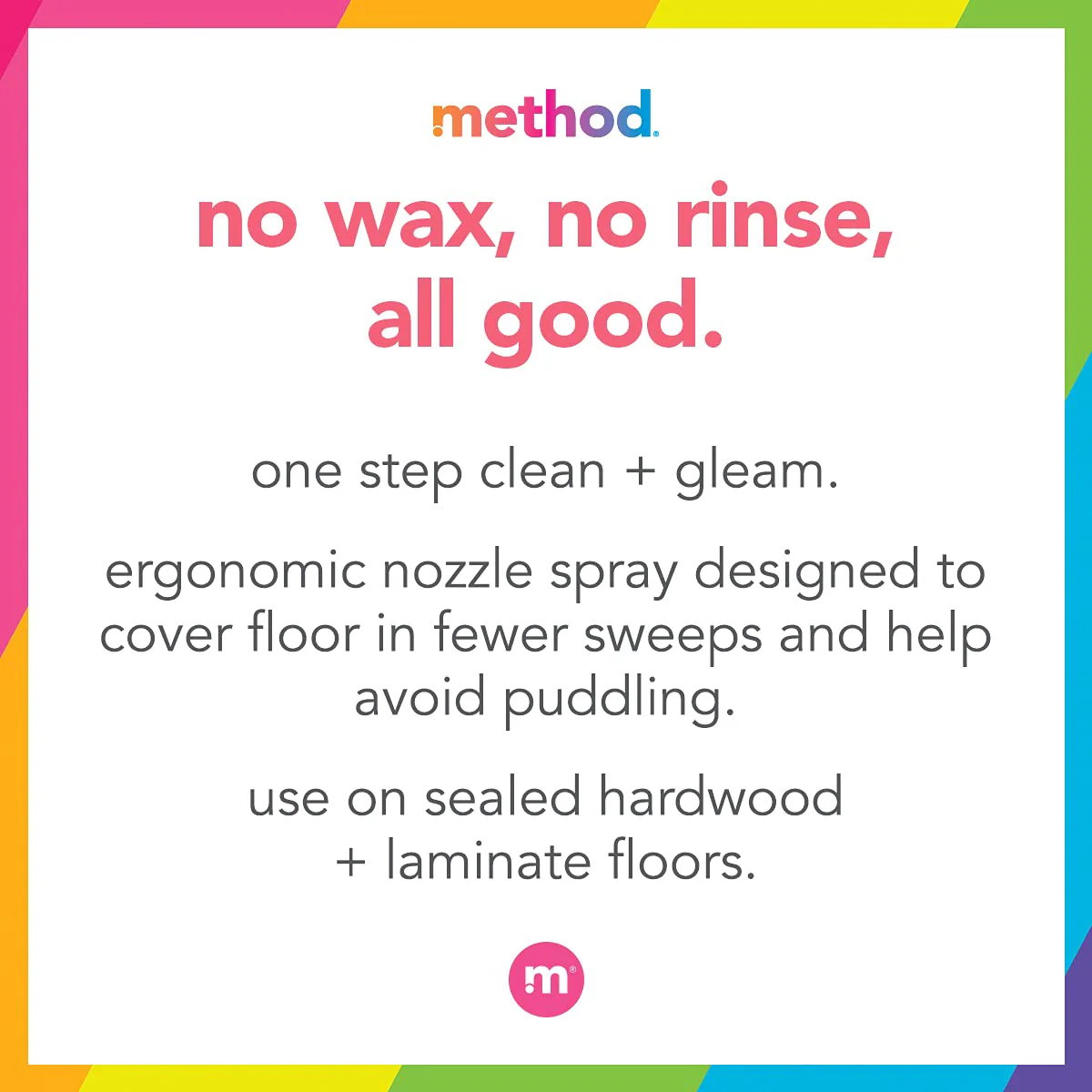 Method Hardwood Floor Cleaner, Squirt + Mop Design, Use as Laminate or Sealed Wood Floor Cleaner, Almond Scent, 25 Fl Oz, 12 Pack, Packaging May Vary - Image 4
