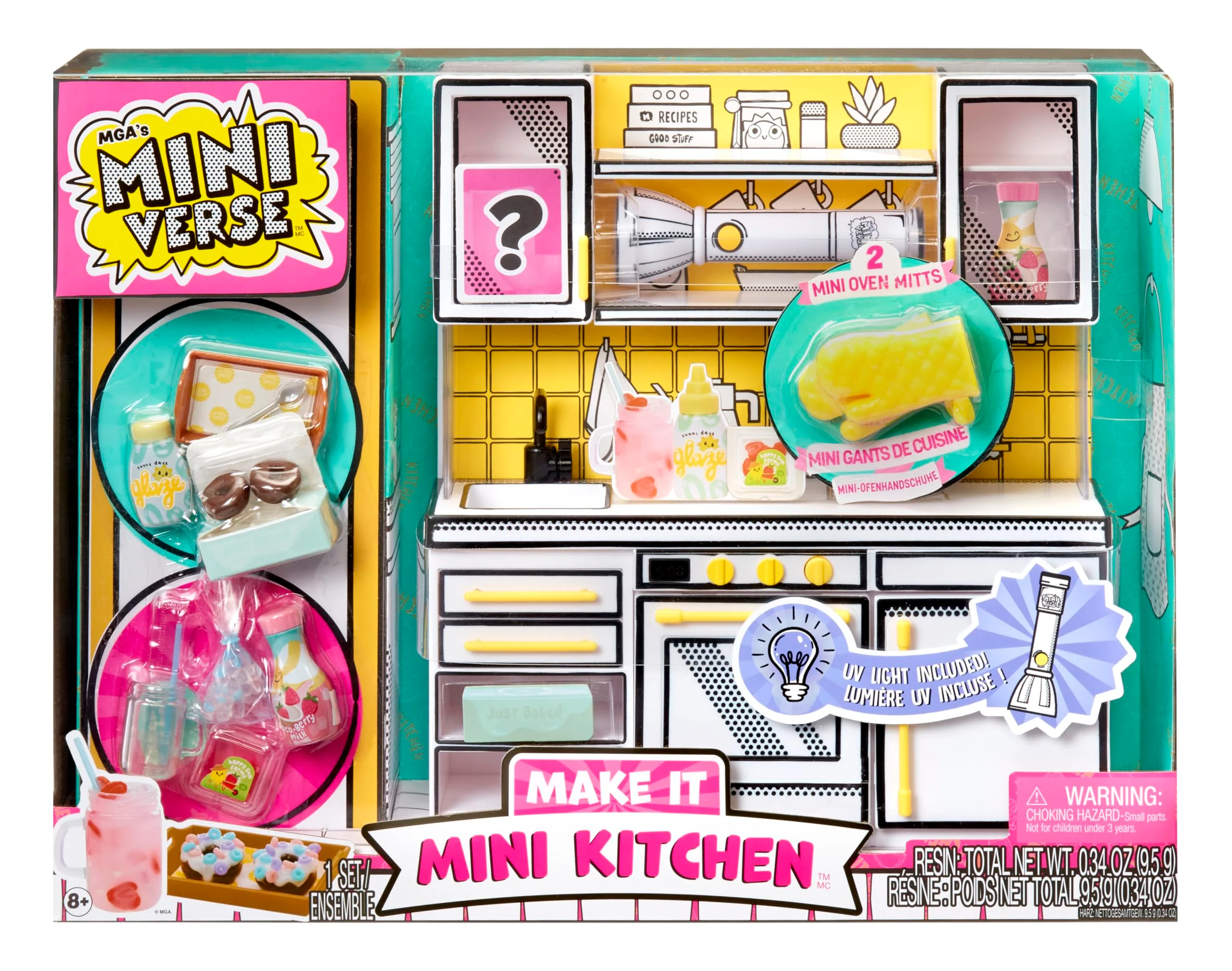 MGA's Miniverse Make It Mini Kitchen, Kitchen Playset, w/UV Light, Collectibles, DIY, Resin Play, Exclusive, Mystery Recipe, Mini Oven Mitts, NOT Edible, 8+ - Image 2