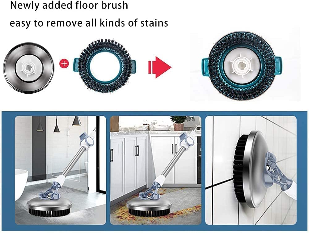 Michao Spin Mop Bucket Deluxe 360 Spinning Floor Cleaning System with 6 Microfiber Replacement Head Refills,62" Extended Handle,4X Wheel for Home Cleaning - Image 2
