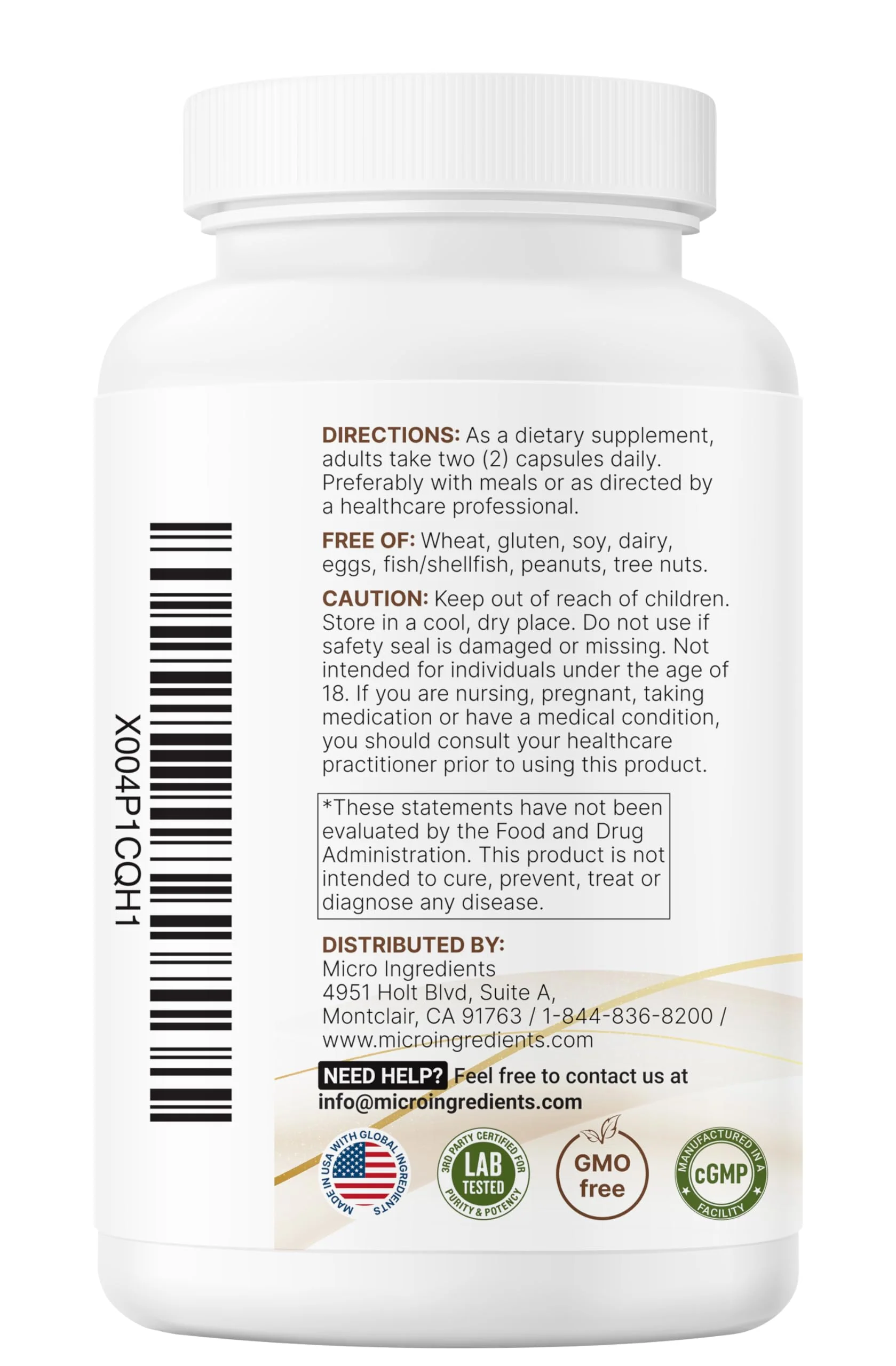 Micro Ingredients Hair Growth Vitamins for Women & Men, 120 Capsules | 14-in-1 Formula with Biotin, Collagen, Keratin, Saw Palmetto & More | Thicker, Fuller, Nourishes Thinning & Loss Hair Support - Image 2