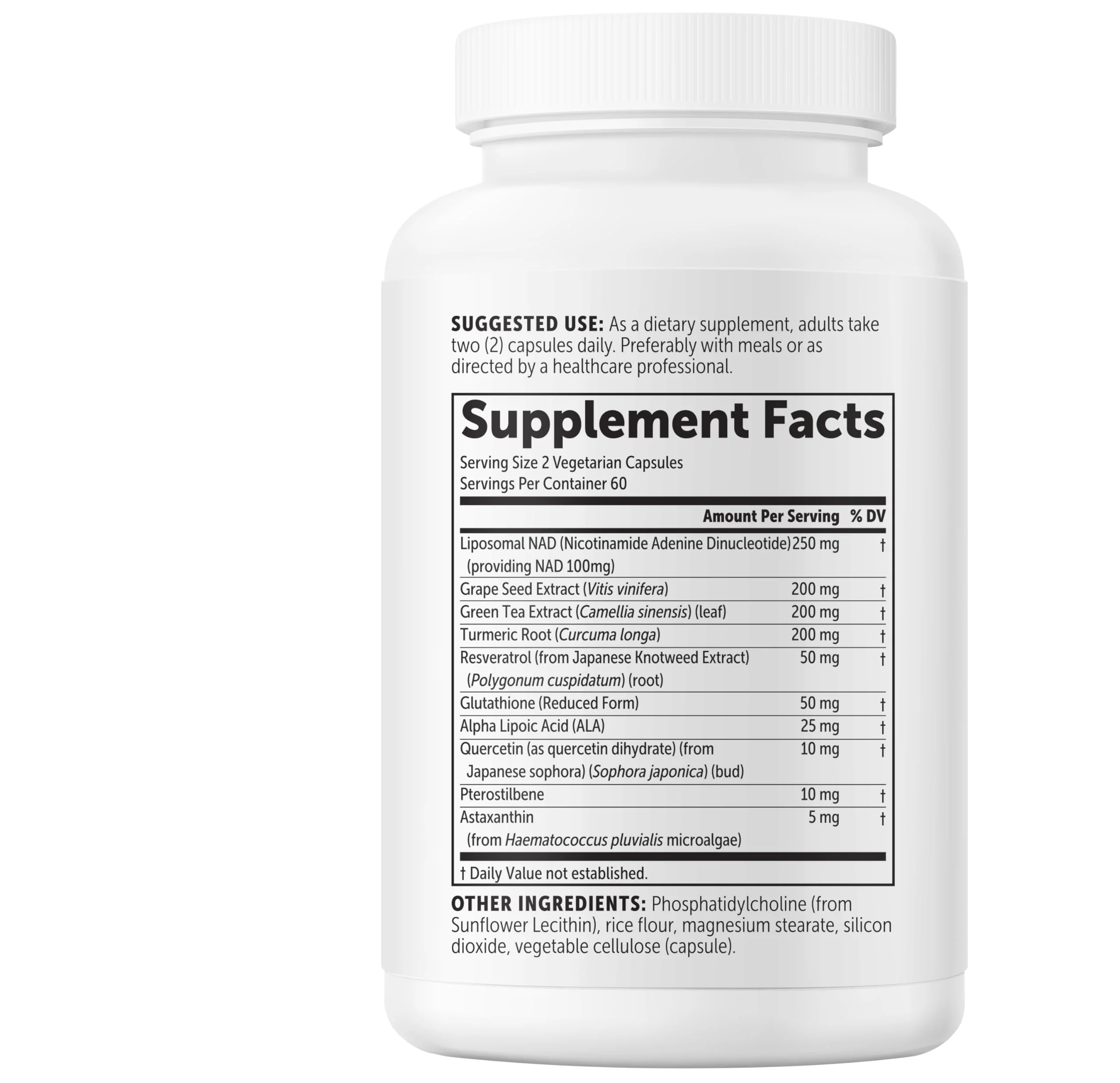 Micro Ingredients Liposomal NAD+ Ultimate Complex 1,000mg | 120 Veggie Capsules | NMN Pathway Formula | 10-in-1 with Resveratrol, Glutathione, & Astaxanthin | NAD Supplement for Women & Men - Image 8