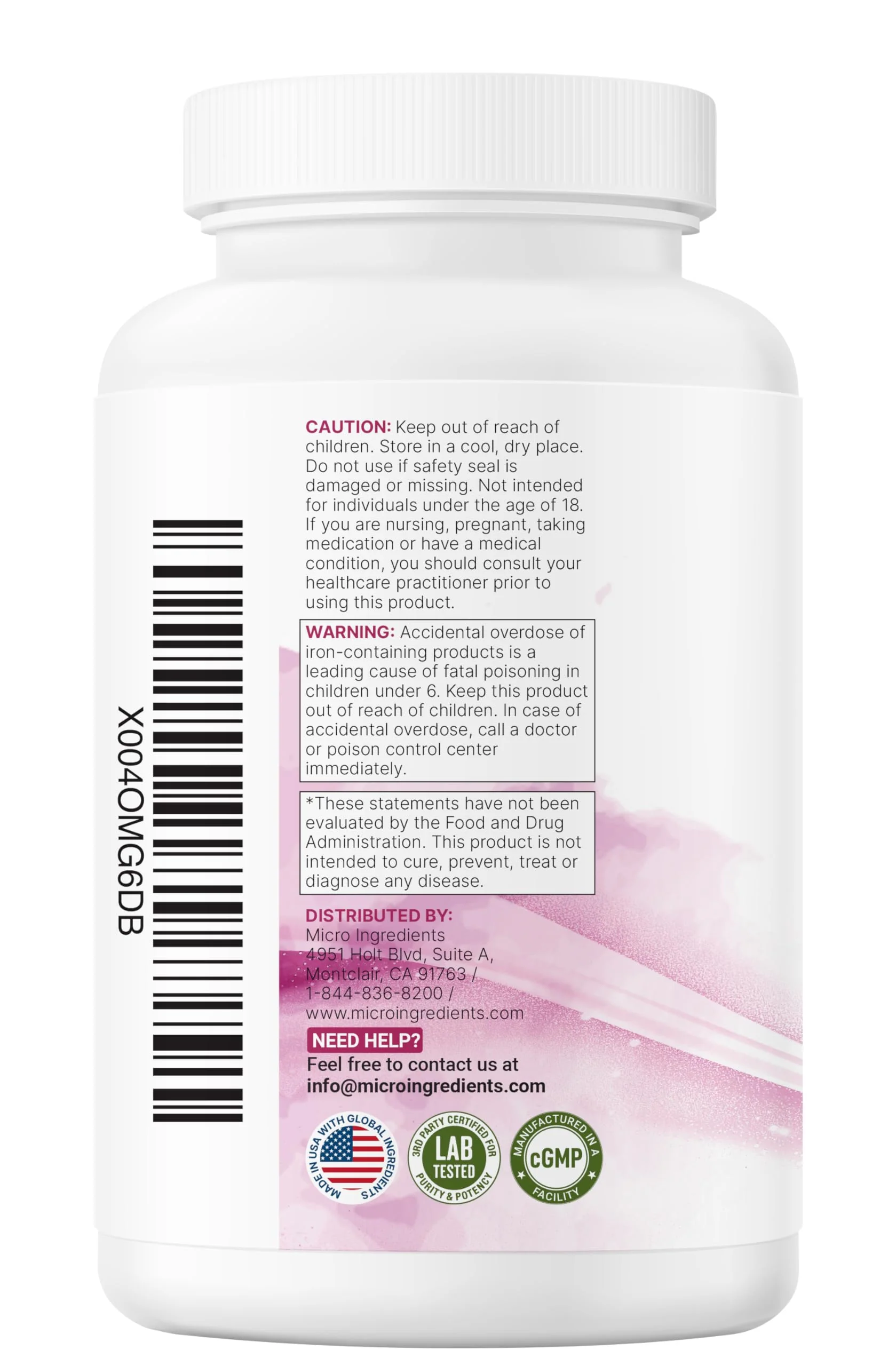 Micro Ingredients Pure Methylated Prenatal Vitamins for Women, 240 Veggie Capsules | 38-in-1 with DHA, Choline, Probiotics, Inositol, & Vitamin C, D, B Complex + Methylfolate, & Iron | No Fillers - Image 2