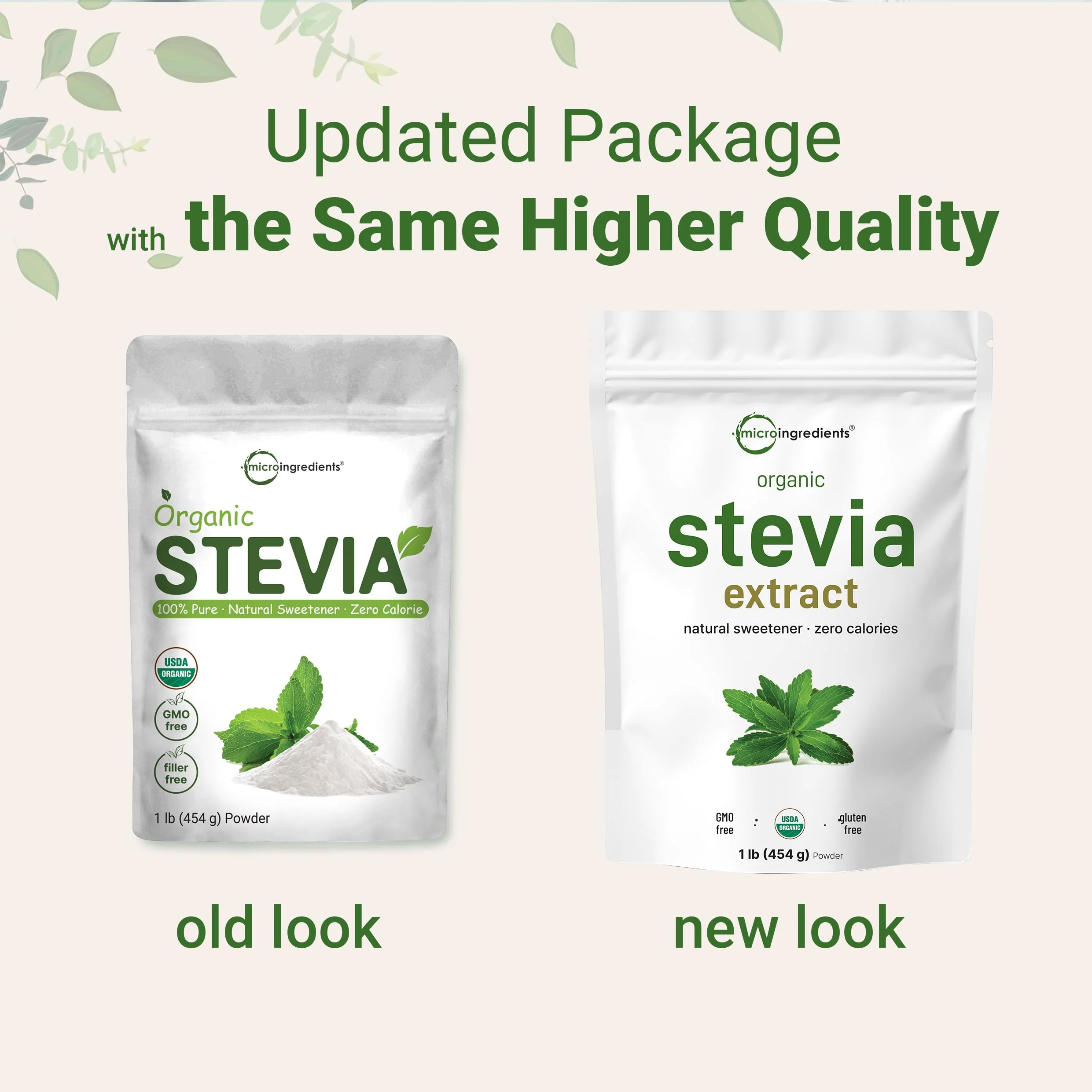 Micro Ingredients Pure Organic Stevia Powder, 1 Pound, 2,837 Servings, Highest Grade Stevia Green Leaf Extract Reb-A, Reduced Bitter Aftertaste, 0 Calorie, Natural Sweetener, Sugar Alternative, Keto Friendly - Image 4