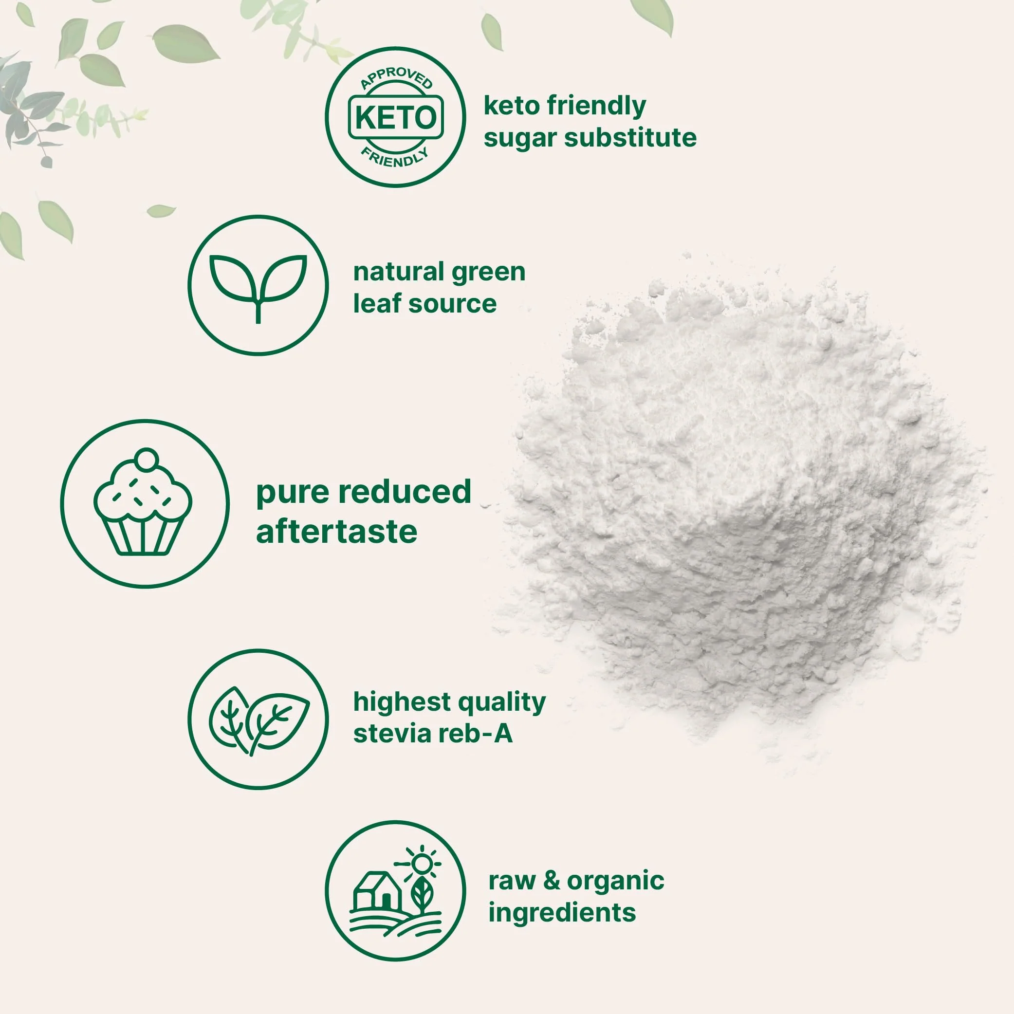 Micro Ingredients Pure Organic Stevia Powder, 1 Pound, 2,837 Servings, Highest Grade Stevia Green Leaf Extract Reb-A, Reduced Bitter Aftertaste, 0 Calorie, Natural Sweetener, Sugar Alternative, Keto Friendly - Image 5