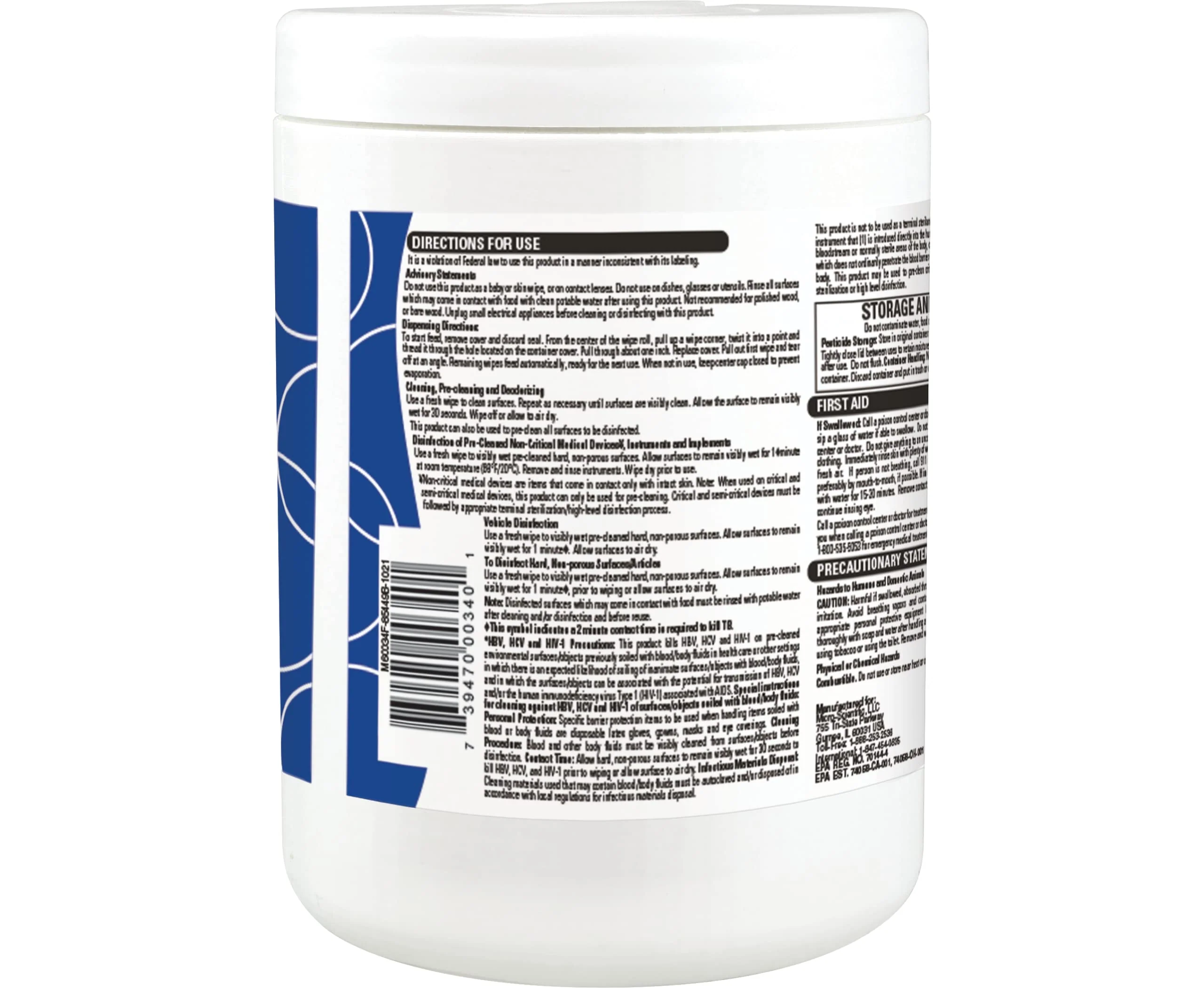 Micro-Scientific Opti-Cide Max Disinfecting Wipes (2 Pack) - 320 Wipes - Hospital Grade EPA Registered Disinfectant Cleaner - Image 7