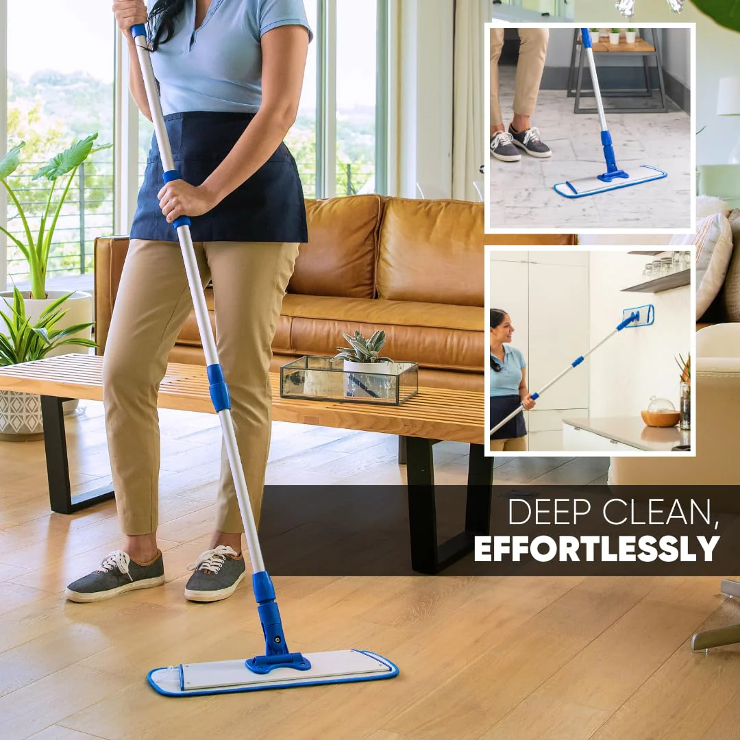 Microfiber Wholesale 18 inch Microfiber Mop Pads - Machine Washable, Reusable, Refills & Replacement Wet Mop Heads Compatible with Any Microfiber Flat Mop System (3 Pack) - Image 6