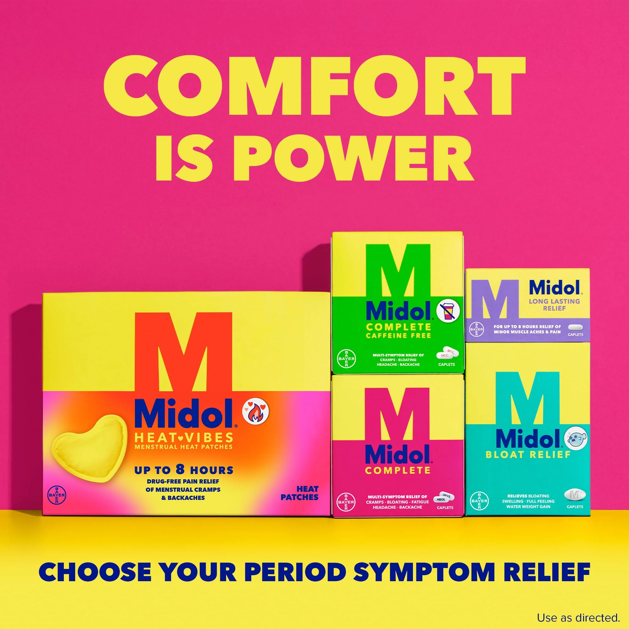 Midol Complete Menstrual Pain Relief Caplets, 40 Count - Provides Cramp, Headache, and Bloating Relief - Image 8