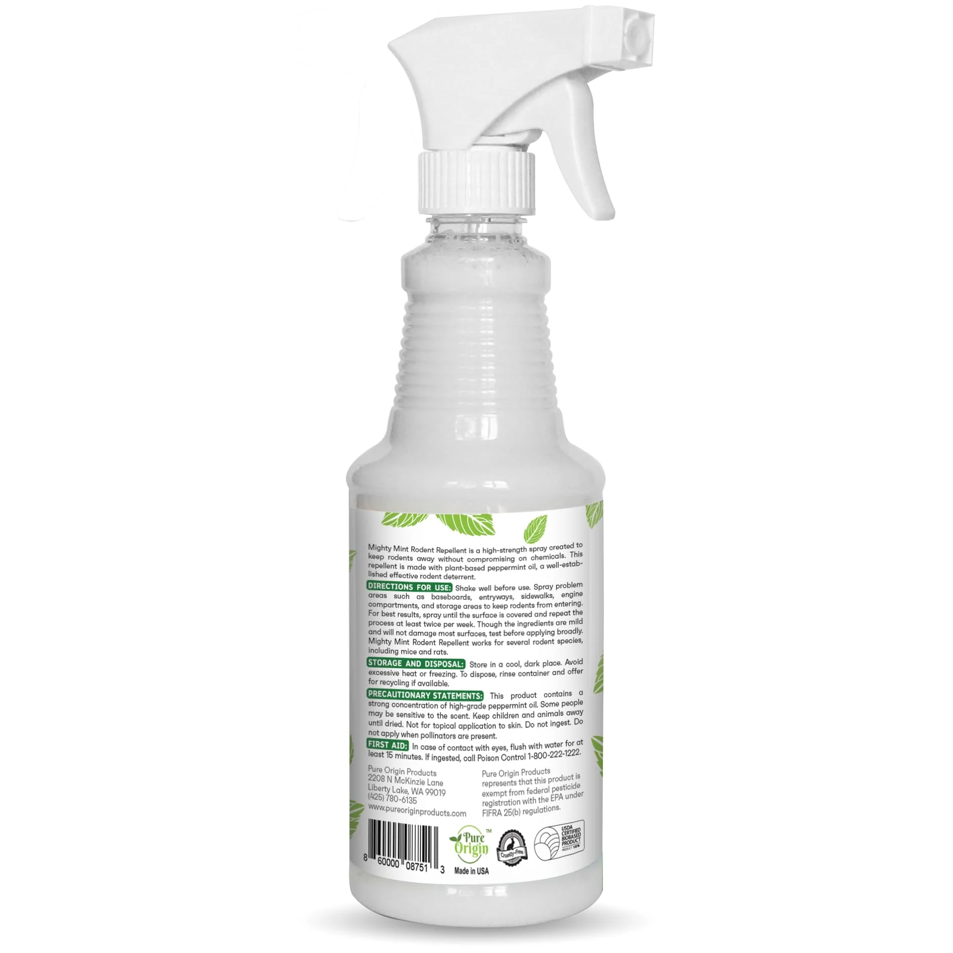 Mighty Mint Peppermint Oil Rodent Repellent Spray – Natural Indoor & Outdoor Control for Mice and Rats – Plant-Based, Extra-Strong Formula - 16 oz - Image 9