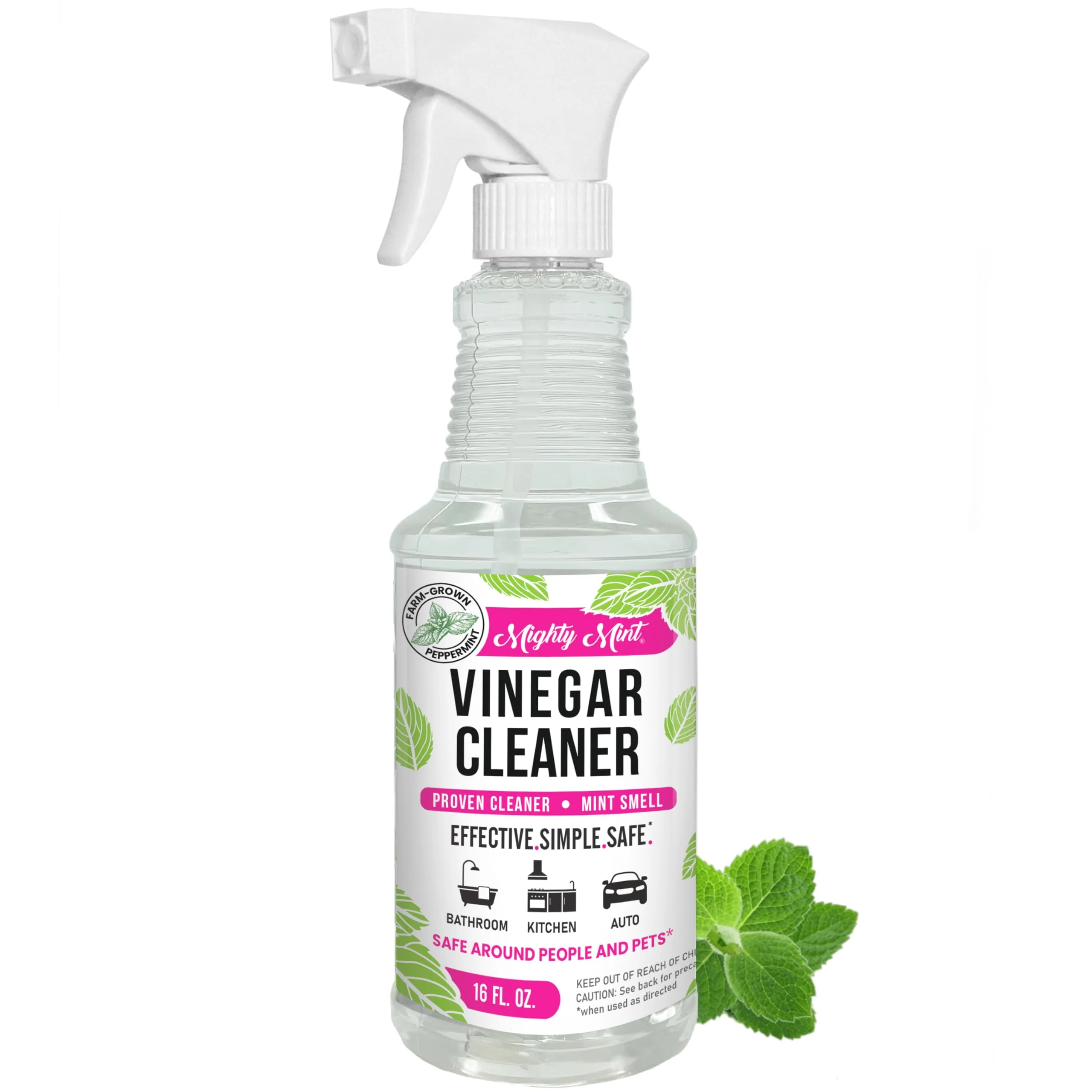 Mighty Mint Vinegar Cleaner, All-Purpose Spray, Spearmint Scent, 16oz