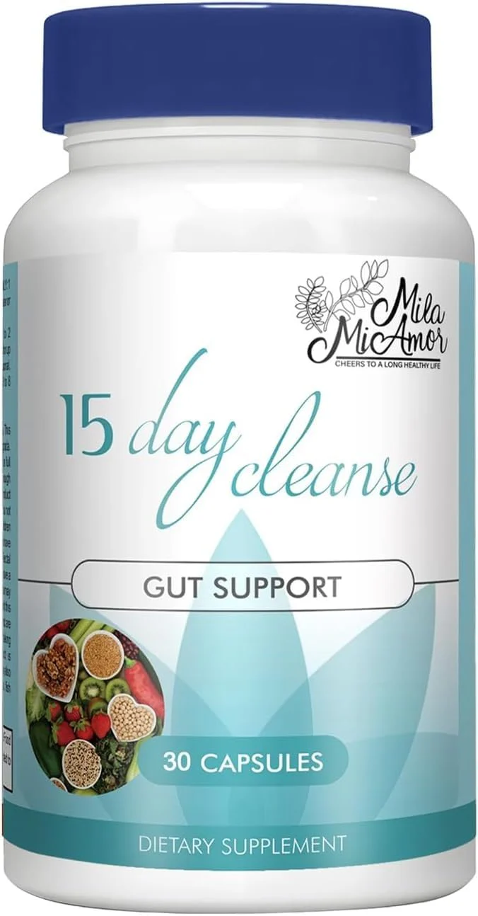 Mila Miamor 15 Day Cleanse - Gut and Colon Support - Advanced Gut Cleanse Detox for Women & Men with Senna, Cascara Sagrada & Psyllium Husk - Non-GMO - Made in USA - 30 Capsules - Image 2