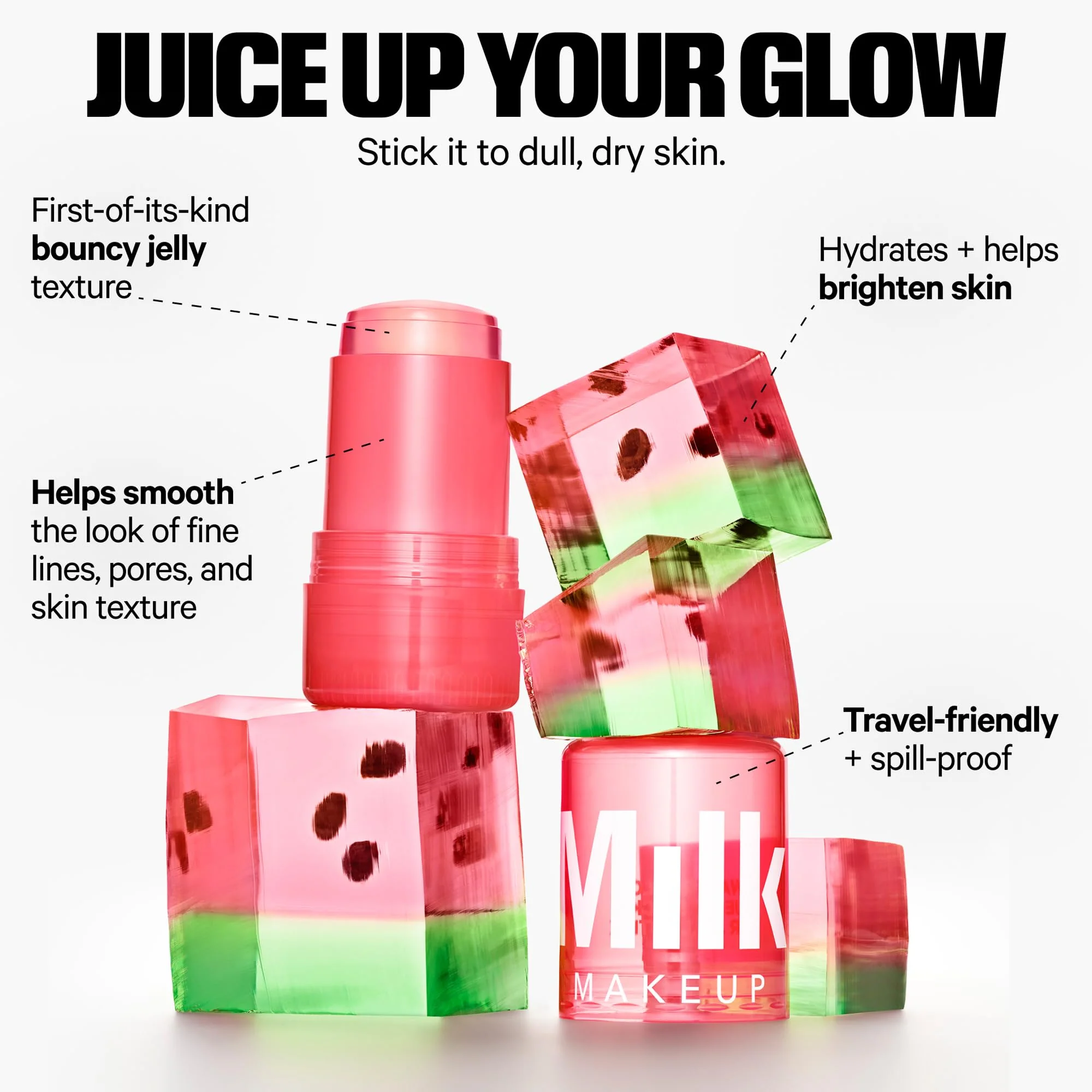 Milk Makeup Watermelon Jelly Glow Hydrating Serum – Brightens, Hydrates + Minimizes the Look of Pores + Fine Lines w/Vegan Peptides – Travel-Friendly, Non-Comedogenic Formula – 0.46 oz - Image 10