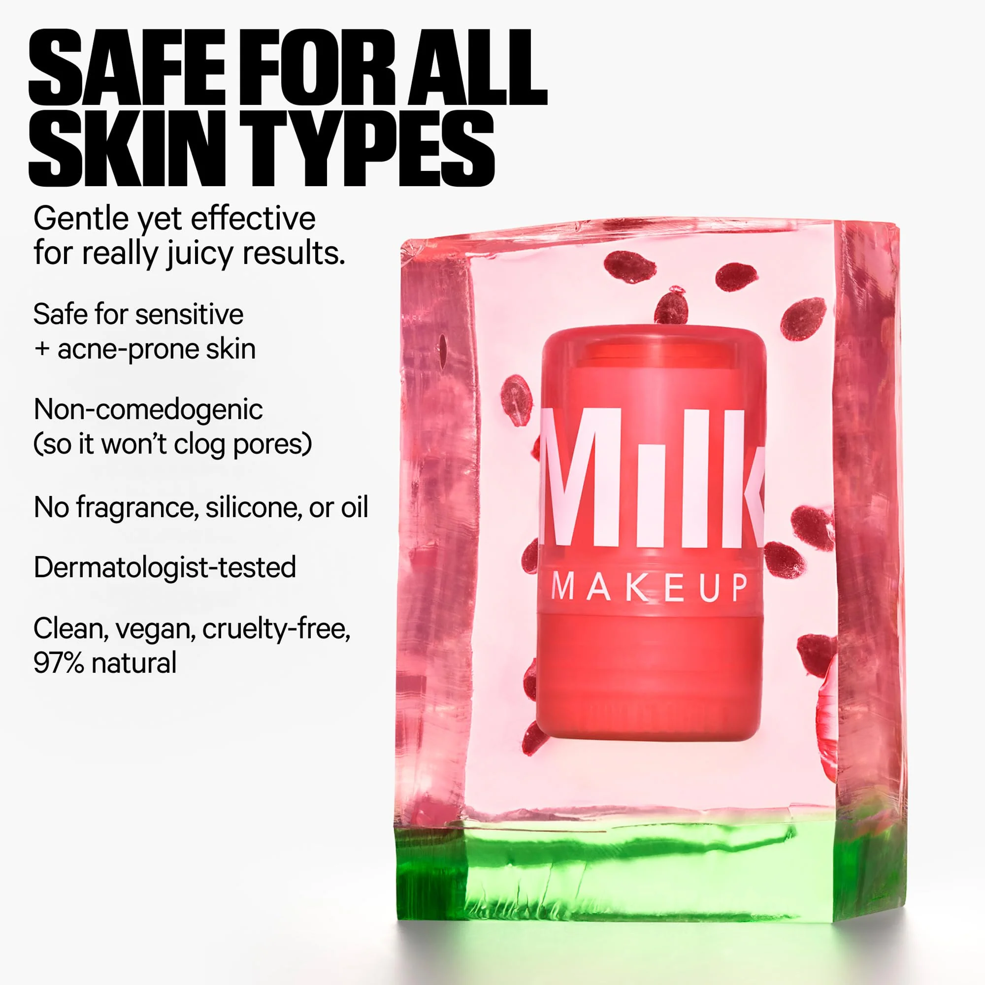 Milk Makeup Watermelon Jelly Glow Hydrating Serum – Brightens, Hydrates + Minimizes the Look of Pores + Fine Lines w/Vegan Peptides – Travel-Friendly, Non-Comedogenic Formula – 0.46 oz - Image 5