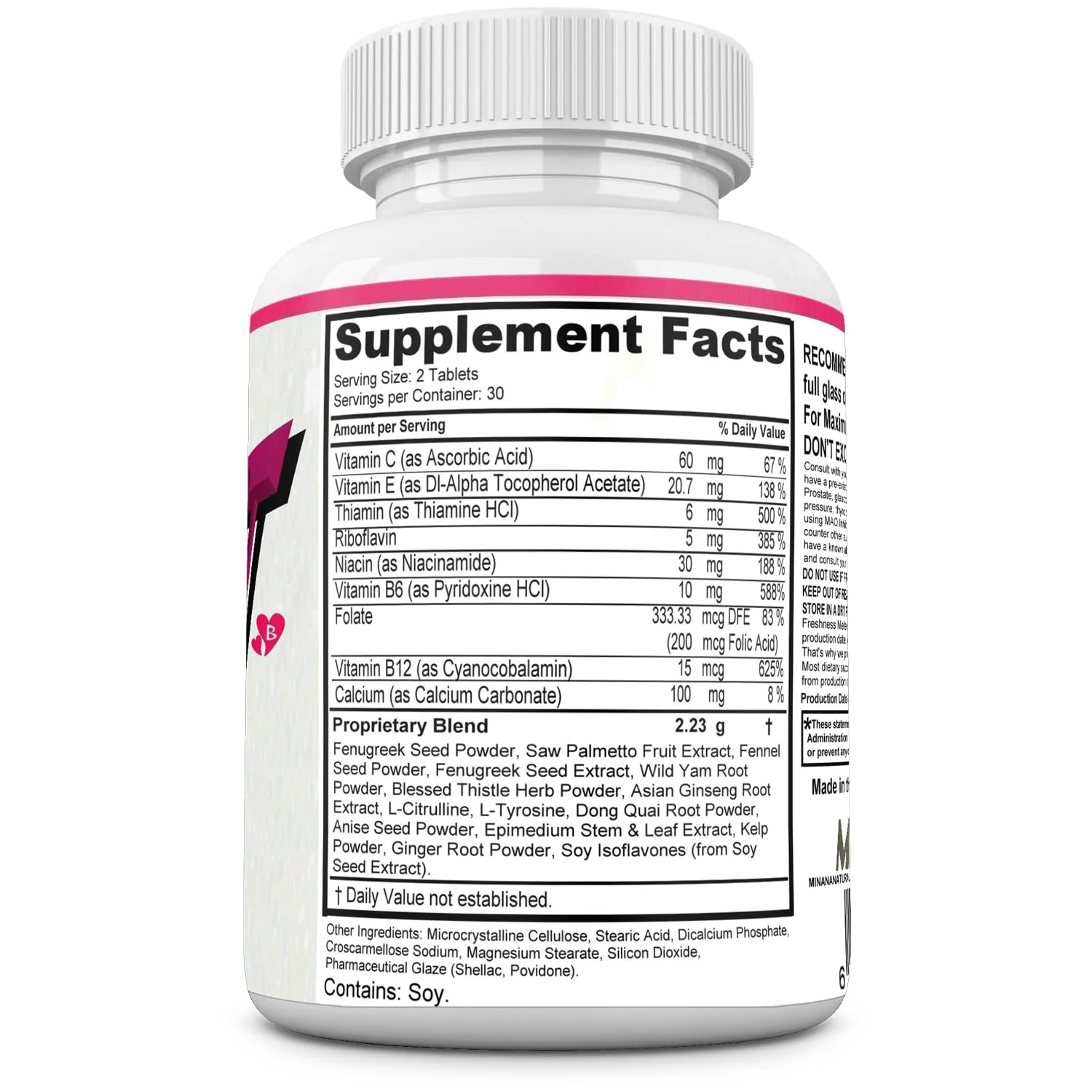 MINANATURALS Bust Blast Loaded Increase Breast Size Fast. Female Breast Enhancement - Bigger Boobs and Butt Pills. 60 Tablets - Image 6