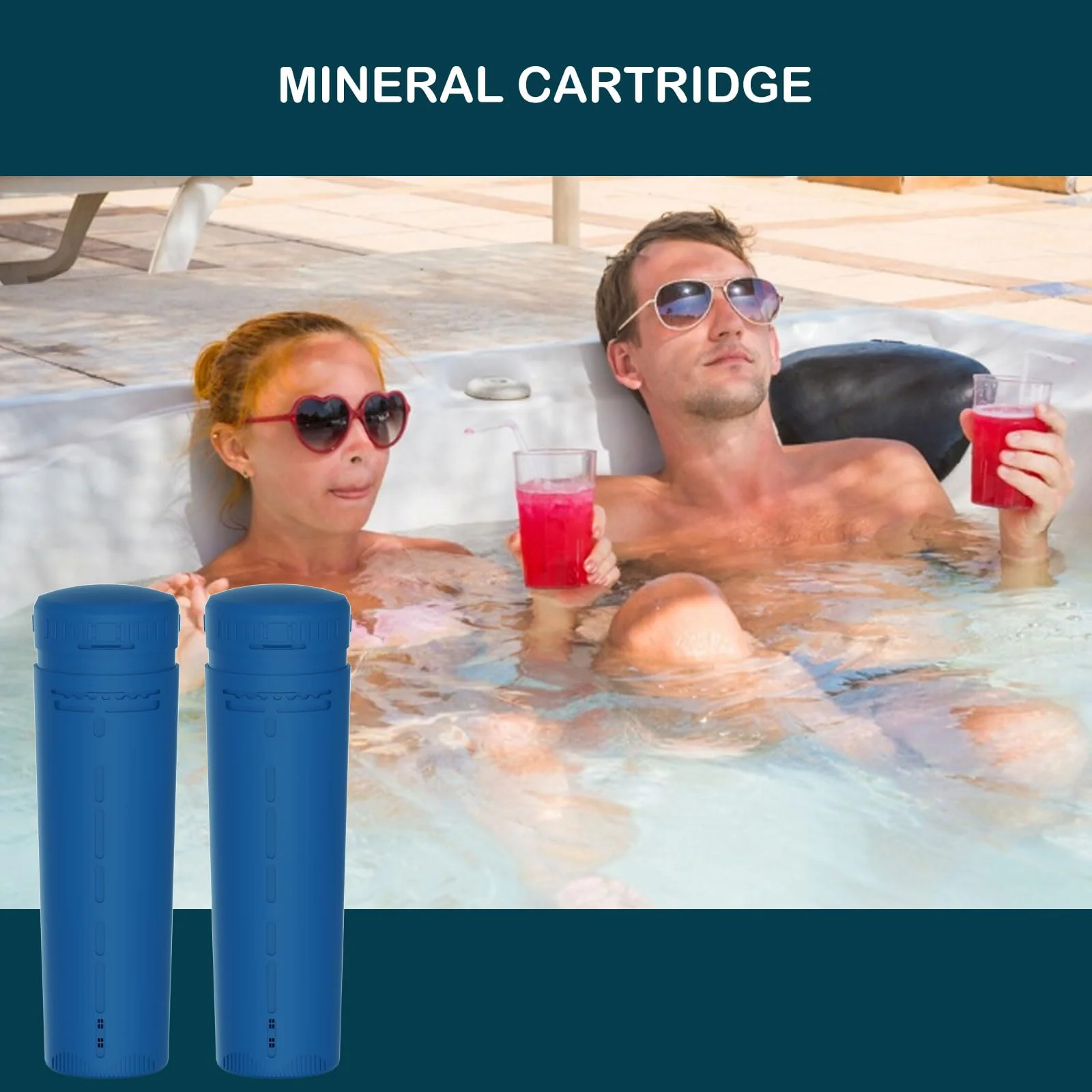 Mineral Cartridge Replacement Compatible with Frog @Ease in-Line Mineral Cartridge System for Marquis, Caldera, Artesian & Hot Springs Spas CYA Free, for up to 600 Gallons (2 Pack) - Image 2