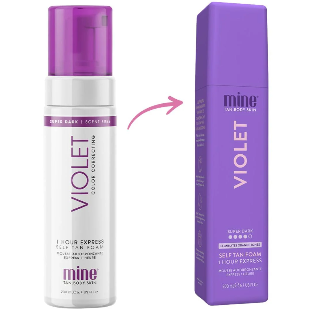 Minetan Violet Self Tanning Foam | Color Base Tan Collection - Rich Dark Brown Bronze Glow, 1 Hour Instant Express, Face & Body Fake Sunless Tanner Mousse, For All Skintones, 6.7 Fl Oz - Image 3