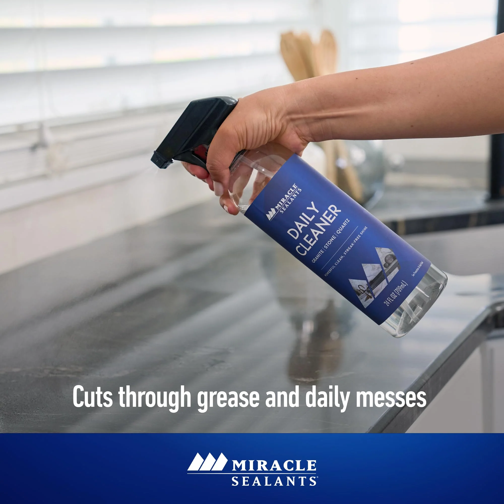 Miracle Sealants Daily Cleaner for Granite, Quartz, Marble, Quartzite, Countertops pH Neutral, 24 oz, 6 Pack - Image 6
