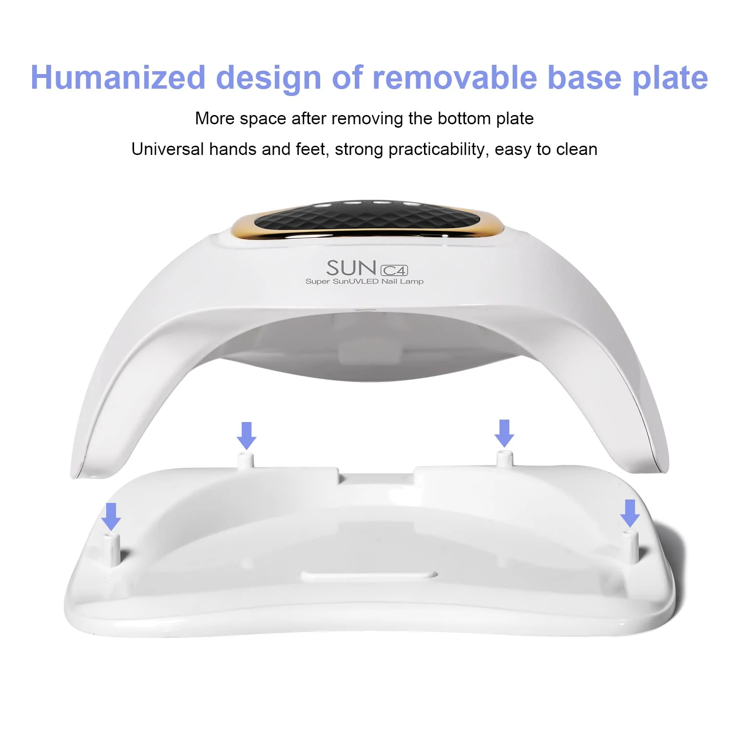 MIRAGE LAYON UV Nail Lamp - Fast Drying, Powerful & Efficient LED Nail Lamp with 4 Timing Settings & Infrared Automatic Sensor Professional UV Light for Home Salon Nail Art Tools - Image 4