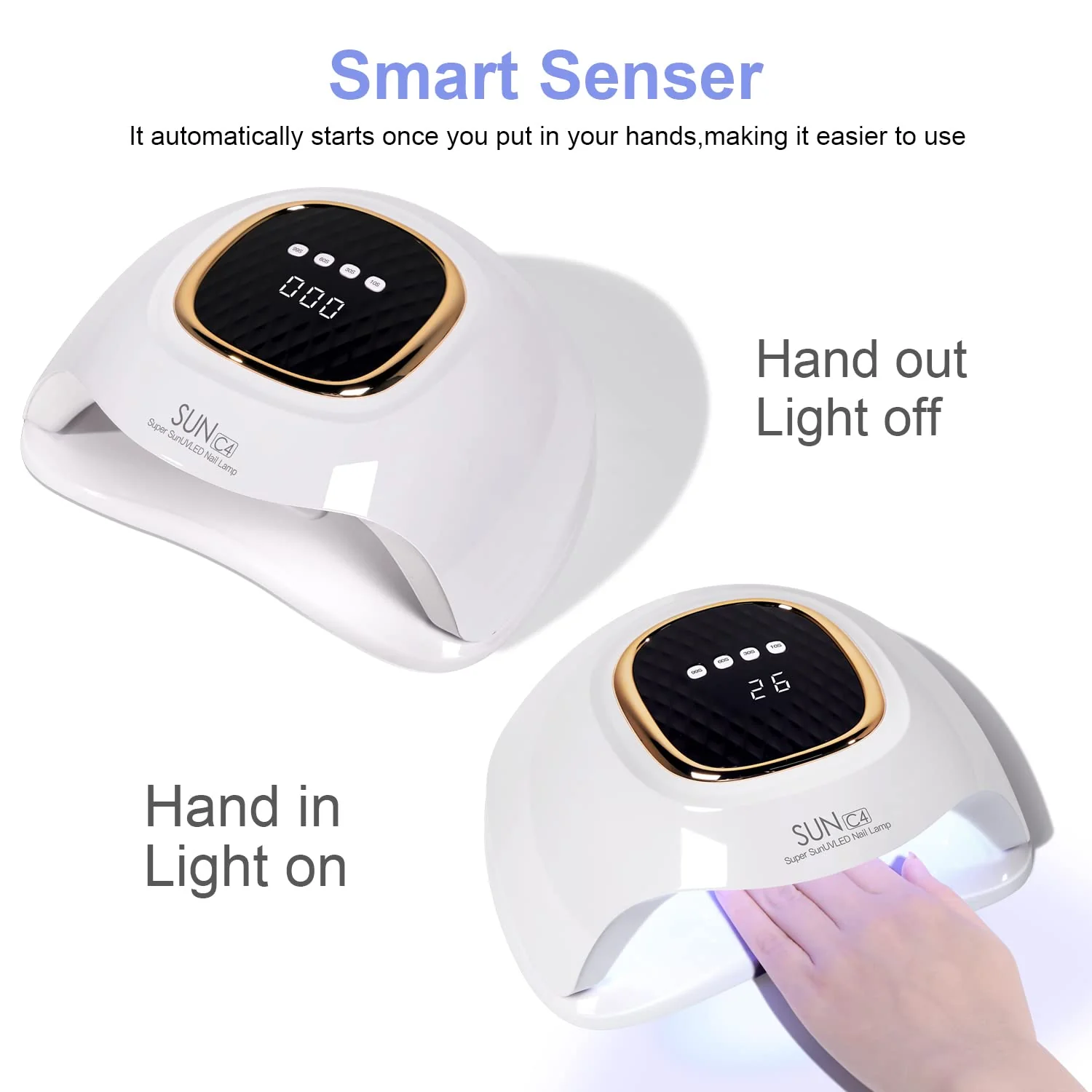 MIRAGE LAYON UV Nail Lamp - Fast Drying, Powerful & Efficient LED Nail Lamp with 4 Timing Settings & Infrared Automatic Sensor Professional UV Light for Home Salon Nail Art Tools - Image 6