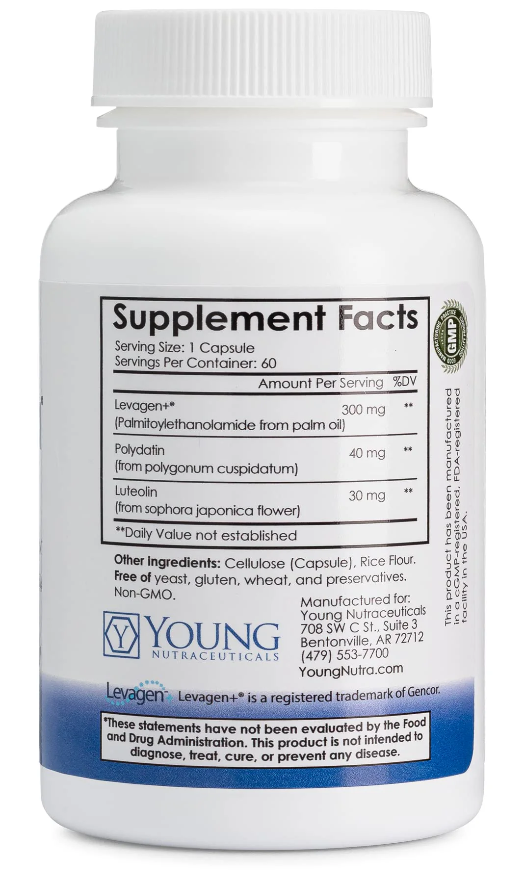 Mirica Advanced - High Absorption Formula, Palmitoylethanolamide (Pea) Luteolin and Polydatin, Nervous System Support Capsule, 60ct - Image 2