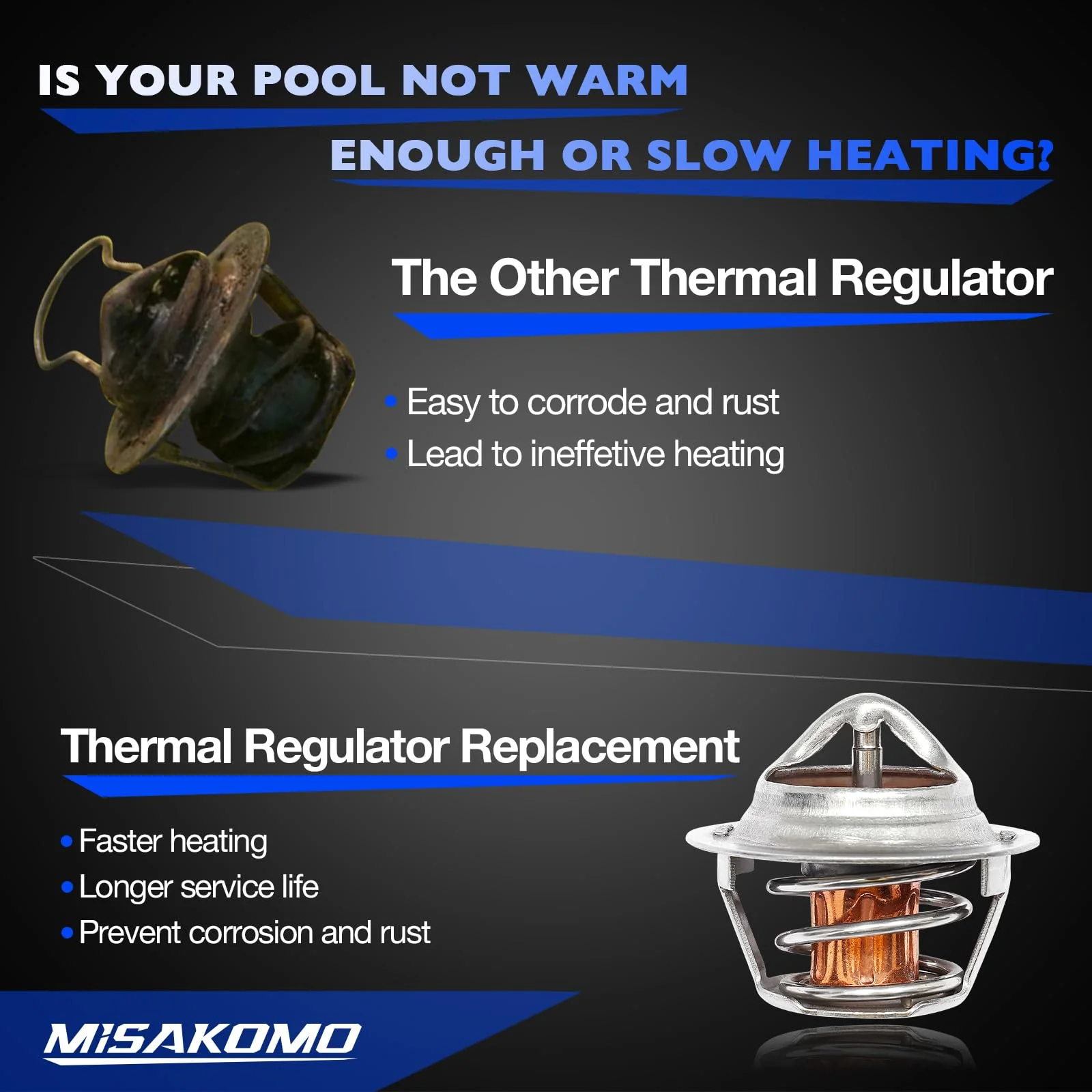 Misakomo Thermal Regulator Compatible with MasterTemp 400 250 125 200 300 333 Models and Sta-Rite Pool Spa Heaters SR200 SR333 SR400 Models, Replace# 77707-0010, 38000-0007S - Image 6