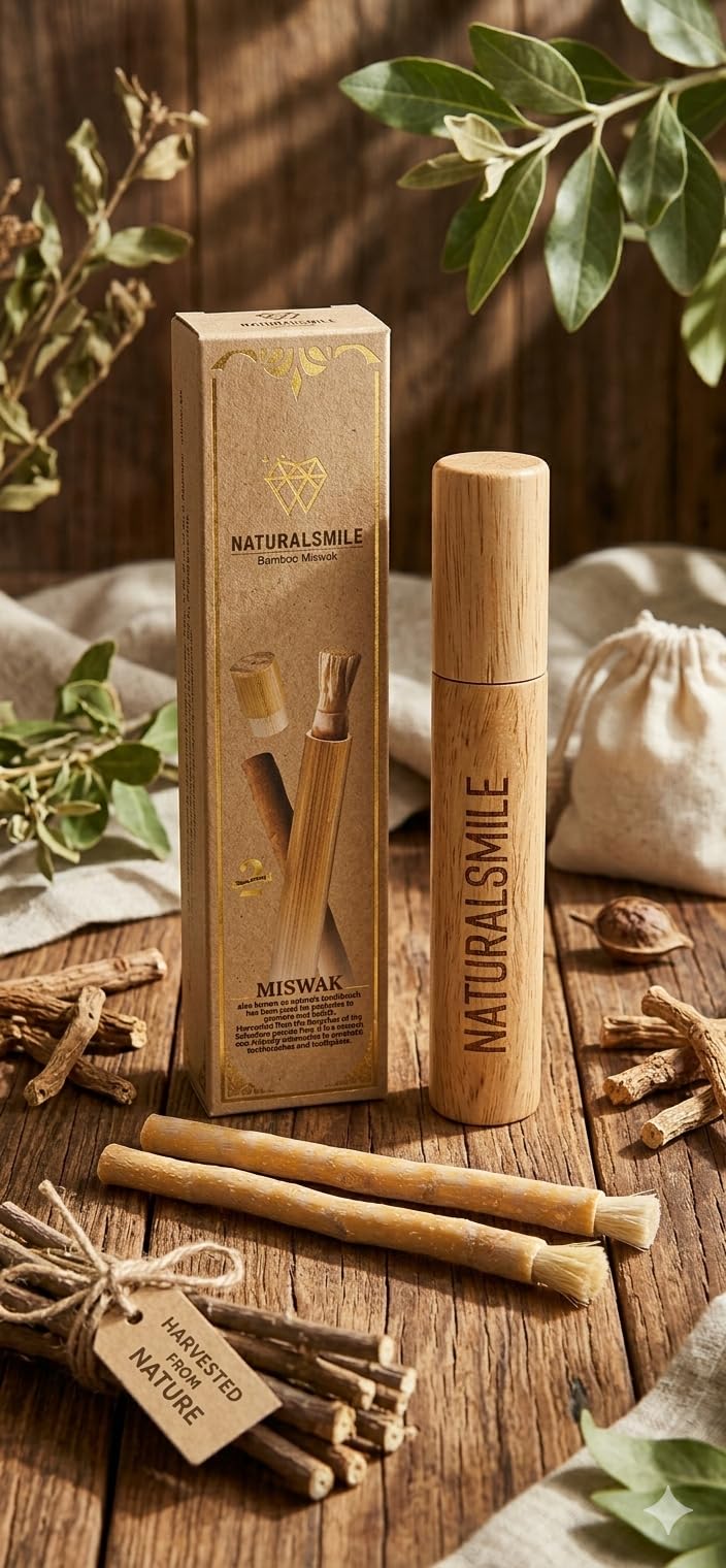 Miswak Sticks for Teeth (2-Pack) – Natural Fresh Siwak Sticks with Bamboo Holder, Travel-Friendly Organic Toothbrush Alternative for Teeth & Gums - Image 9