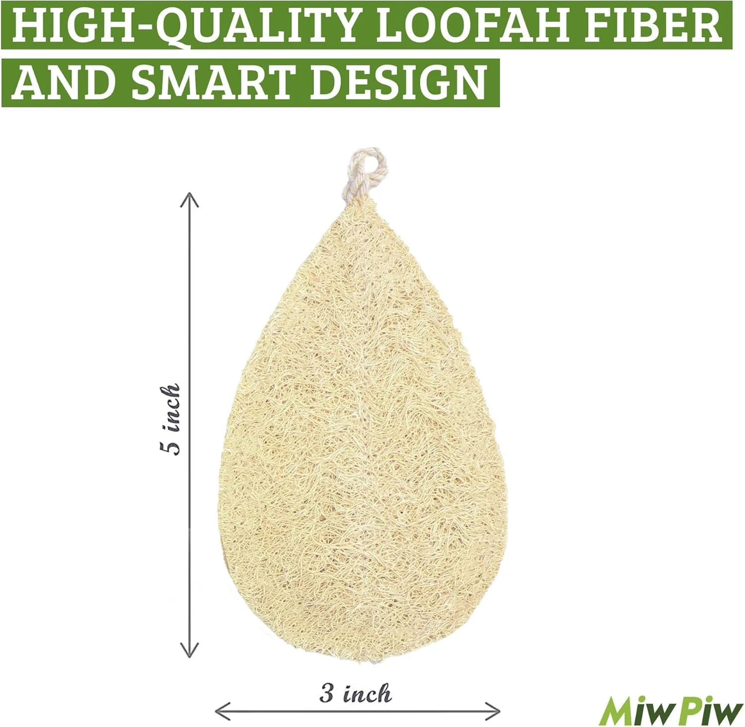 Miw Piw Natural Loofah Dish Sponge (Pack 10) - Vegetable Scrubber for Kitchen - 100% Biodegradable Compostable Dishwashing Scouring Pad, Zero Waste Plastic Free Eco Friendly Sustainable - Image 6