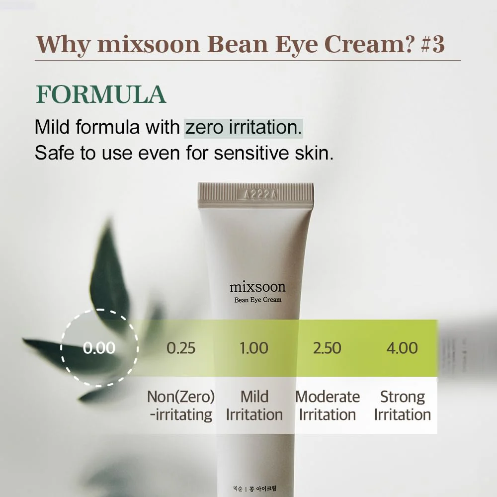 mixsoon Bean Eye cream - Nourishing and Firming for Dark Circles, Puffiness, Fermented Bean and Peptide Complex Niacinamide 20ml / 0.67 fl.oz. Korean Glass Skin Care - Image 3