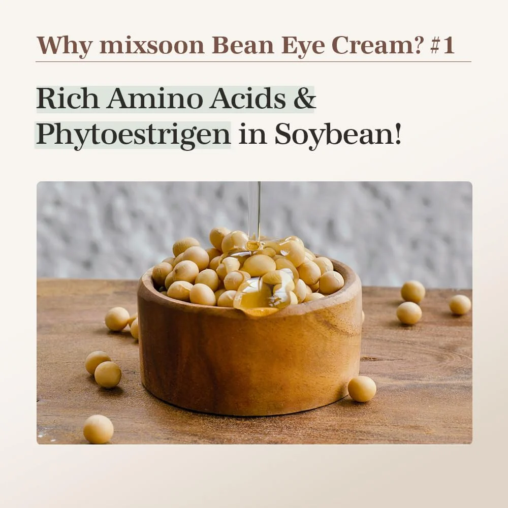 mixsoon Bean Eye cream - Nourishing and Firming for Dark Circles, Puffiness, Fermented Bean and Peptide Complex Niacinamide 20ml / 0.67 fl.oz. Korean Glass Skin Care - Image 7