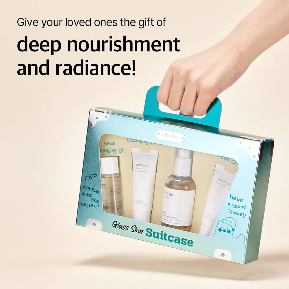 mixsoon Glass Skin Suit Case Set-5-Step Skincare Kit - Hydrating and Radiance-Cleansing Oil, Foam, Essence, Cream 105ml / 3.55 fl.oz. Korean Glass Skin Care - Image 5
