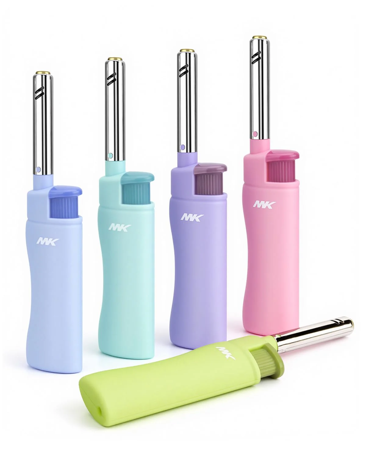 MK Candle Lighter, Butane Refillable Wind-Resistant Flame, 4-Pack for BBQ, Camping, Outdoor Use (Harmony-5PC) - Image 2