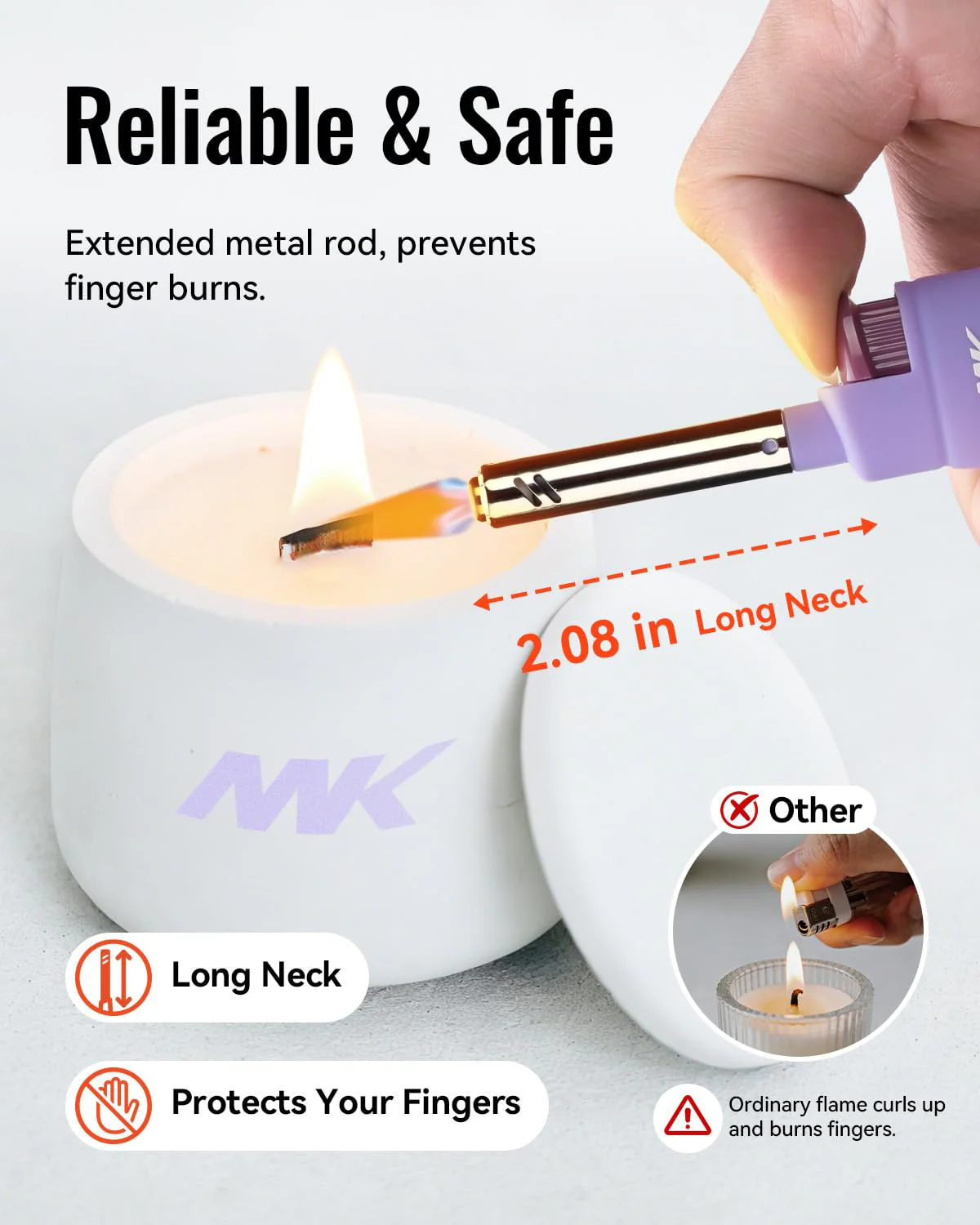 MK Candle Lighter, Butane Refillable Wind-Resistant Flame, 4-Pack for BBQ, Camping, Outdoor Use (Harmony-5PC) - Image 6