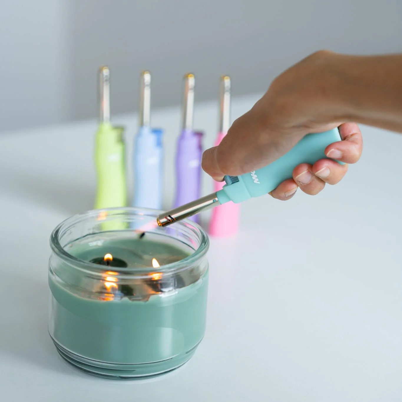 MK Lighter 10PCS Candle Lighters, Windproof Flame, Ideal as for BBQ, Camping, Outdoor, Butane Refillable Lighte, Multipurpose (Harmony-10PC) - Image 3