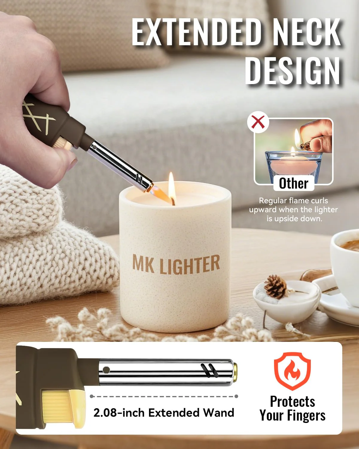 MK Lighter 5pcs. Outdoor Series Candle Lighters, Windproof Torch Flame, BBQ Grills, Camping Lighters, Outdoor Activities, Refillable Butane, Multipurpose Lighters (Assorted-5pc) - Image 7