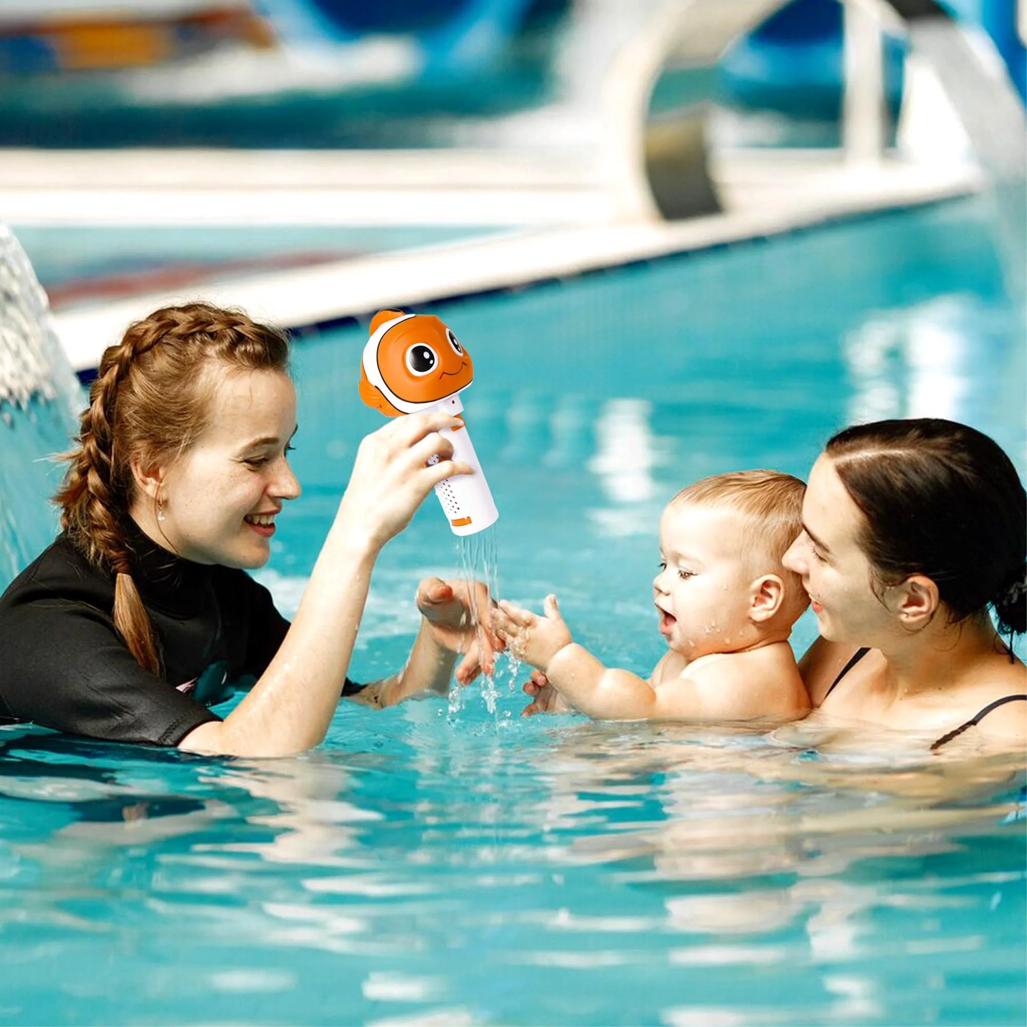 MKLZ Chlorine Floater, Small Floating Pool Chlorine Dispenser for 1 Inch Tablets, Mini Clown Fish Bromine Holder for Hot Tub, Spa, Swimming Pools - Image 2