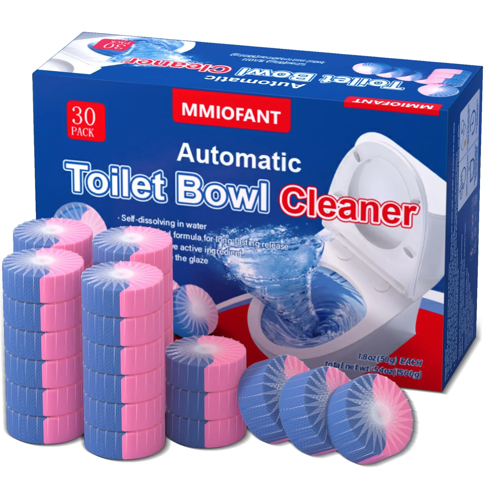 MMIOFANT Automatic Toilet Bowl Cleaner Tablets,Toilet Cleaner Tablets For Tank,Bathroom Cleaner For Tank