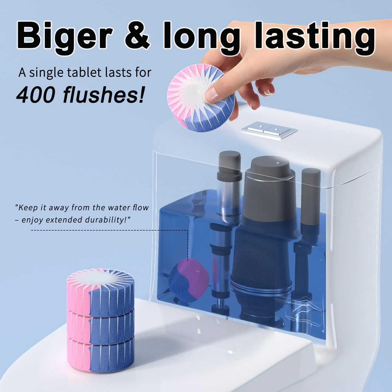 MMIOFANT Automatic Toilet Bowl Cleaner Tablets,Toilet Cleaner Tablets For Tank,Bathroom Cleaner For Tank - Image 7