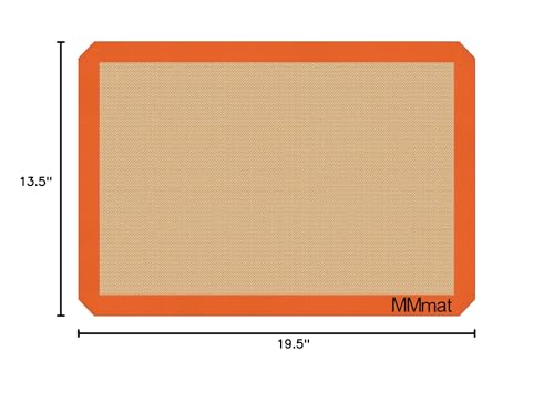 MMmat Silicone Baking Mats - Best German Silicone - Non Slip Silicone Baking Sheet, Non Stick Reusable Silicone Mats for Baking, Oven Liner, Counter Mat - 3/4 Sheet Baking Mat for Oven - Image 2