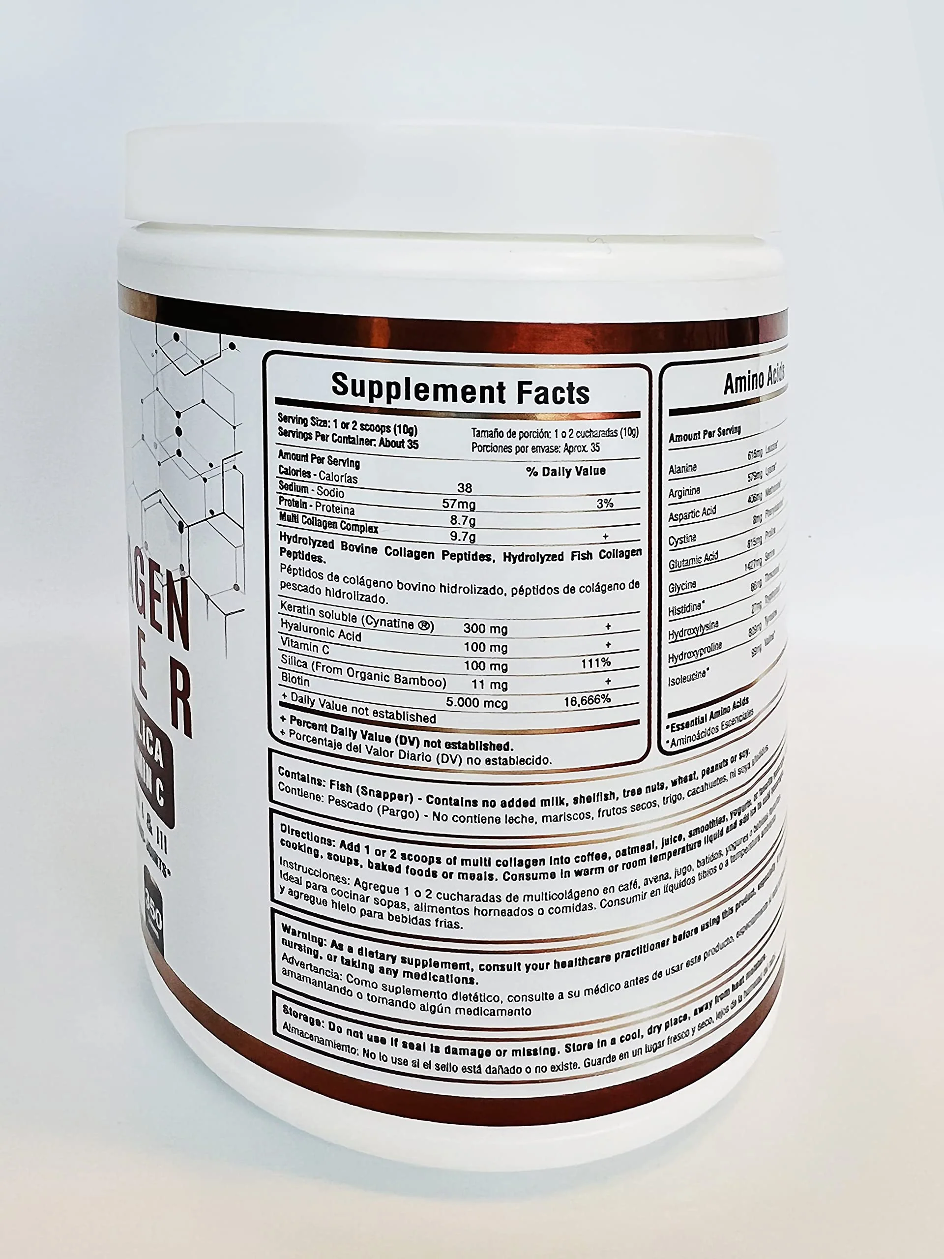 MO4T Multi Collagen Booster Powder – Extra Strength Collagen Supplement with Added Keratin, Biotin, Hyaluronic Acid, Vitamin C & Silica – Complete Doses of Extra Nutrients for Hair Nail & Skin– - Image 5