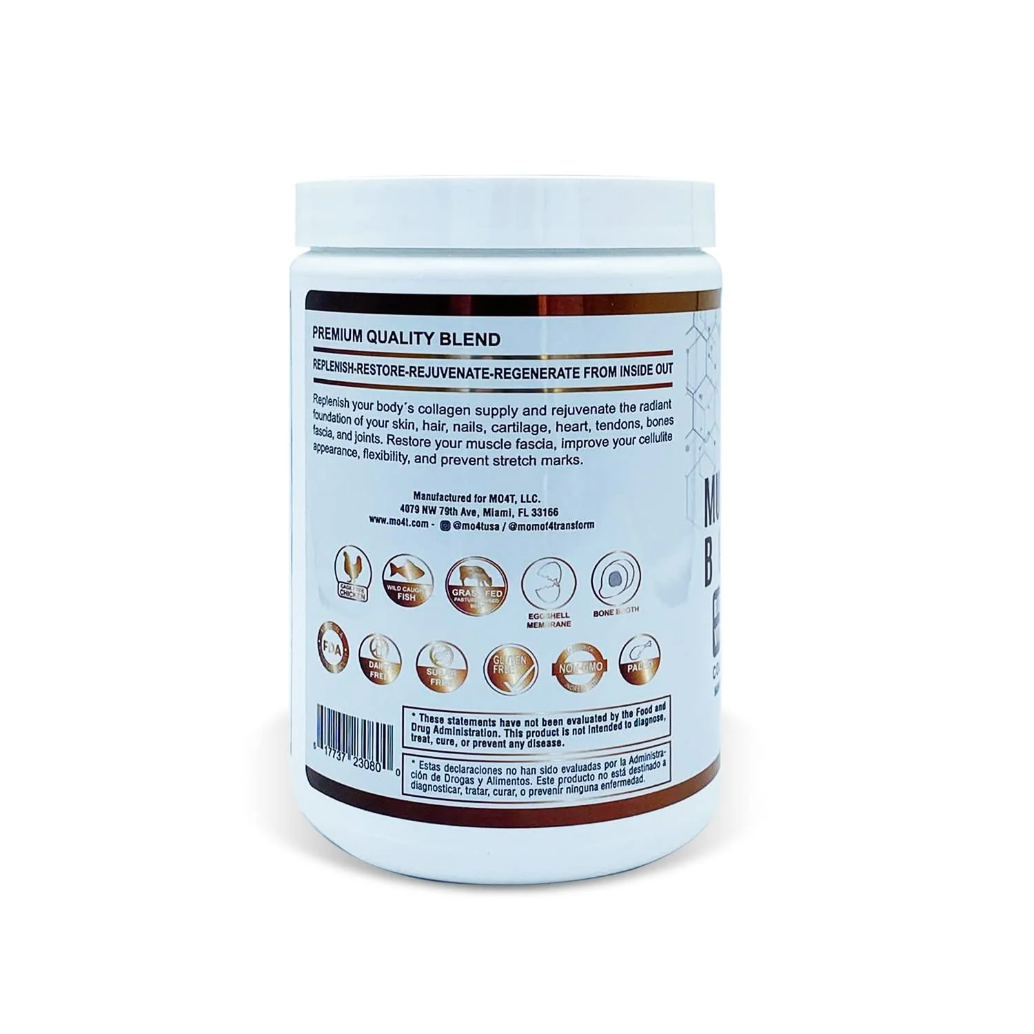 MO4T Multi Collagen Booster Powder – Extra Strength Collagen Supplement with Added Keratin, Biotin, Hyaluronic Acid, Vitamin C & Silica – Complete Doses of Extra Nutrients for Hair Nail & Skin– - Image 8