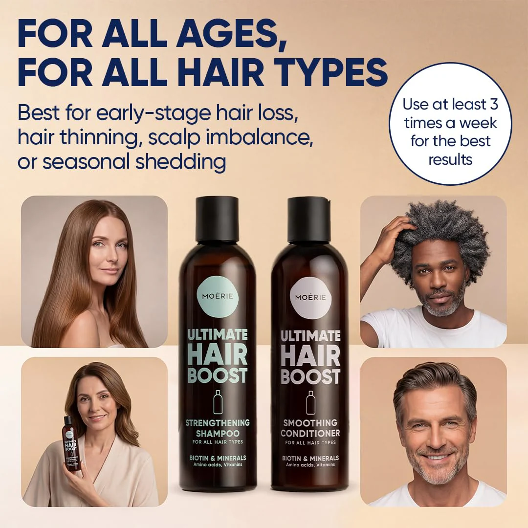 Moerie Hair Growth Shampoo and Conditioner for Women and Men, Hair Loss Solution with Biotin and Rosemary, Thickening Shampoo and Conditioner for Thinning Hair – Promotes Regrowth - Image 5