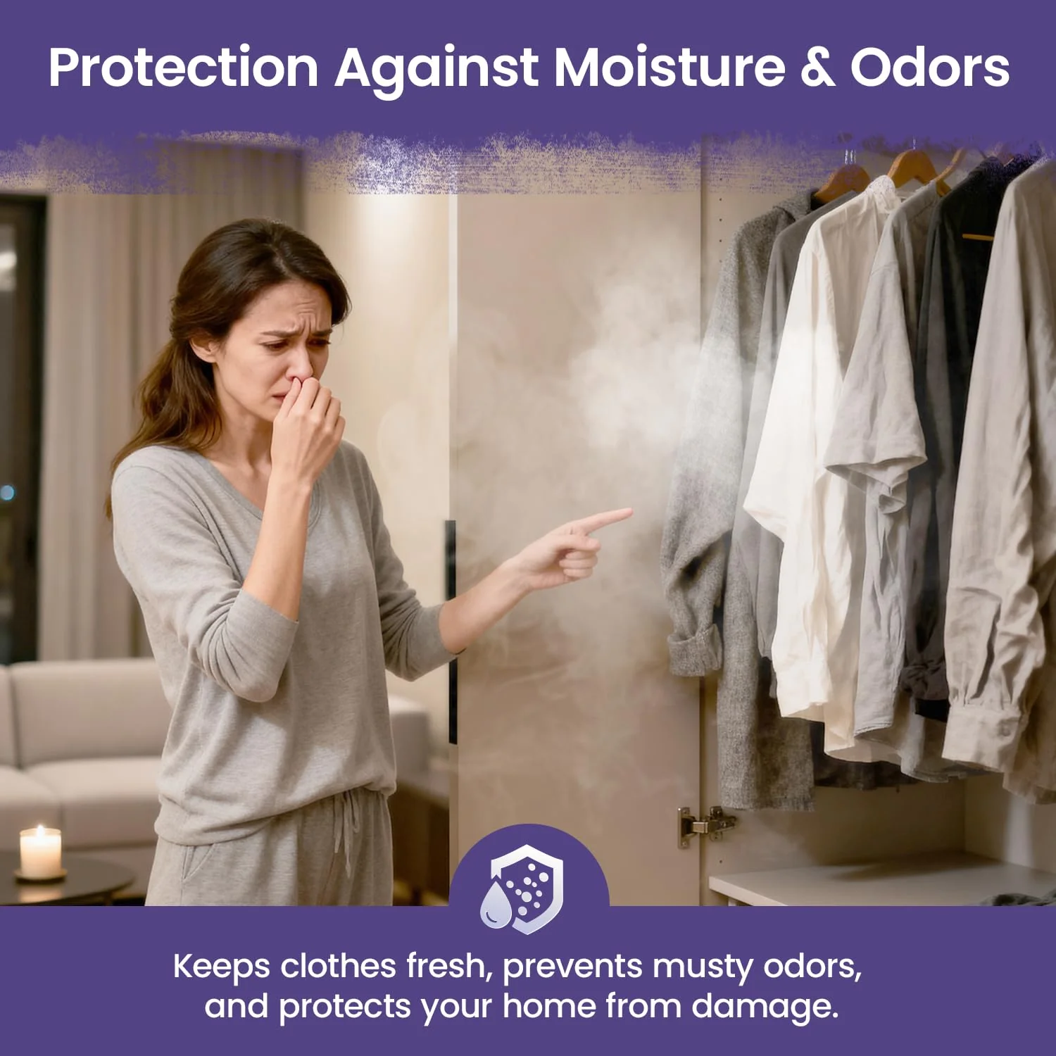 Moisture Absorbers and Humidity Absorber Bags for Closet - 10 Pack High-Efficiency Moisture Absorber and Humidity Packs for Home, Moisture Bags and Dehumidifier Bags for Car Lavender, 10 Pack - Image 5