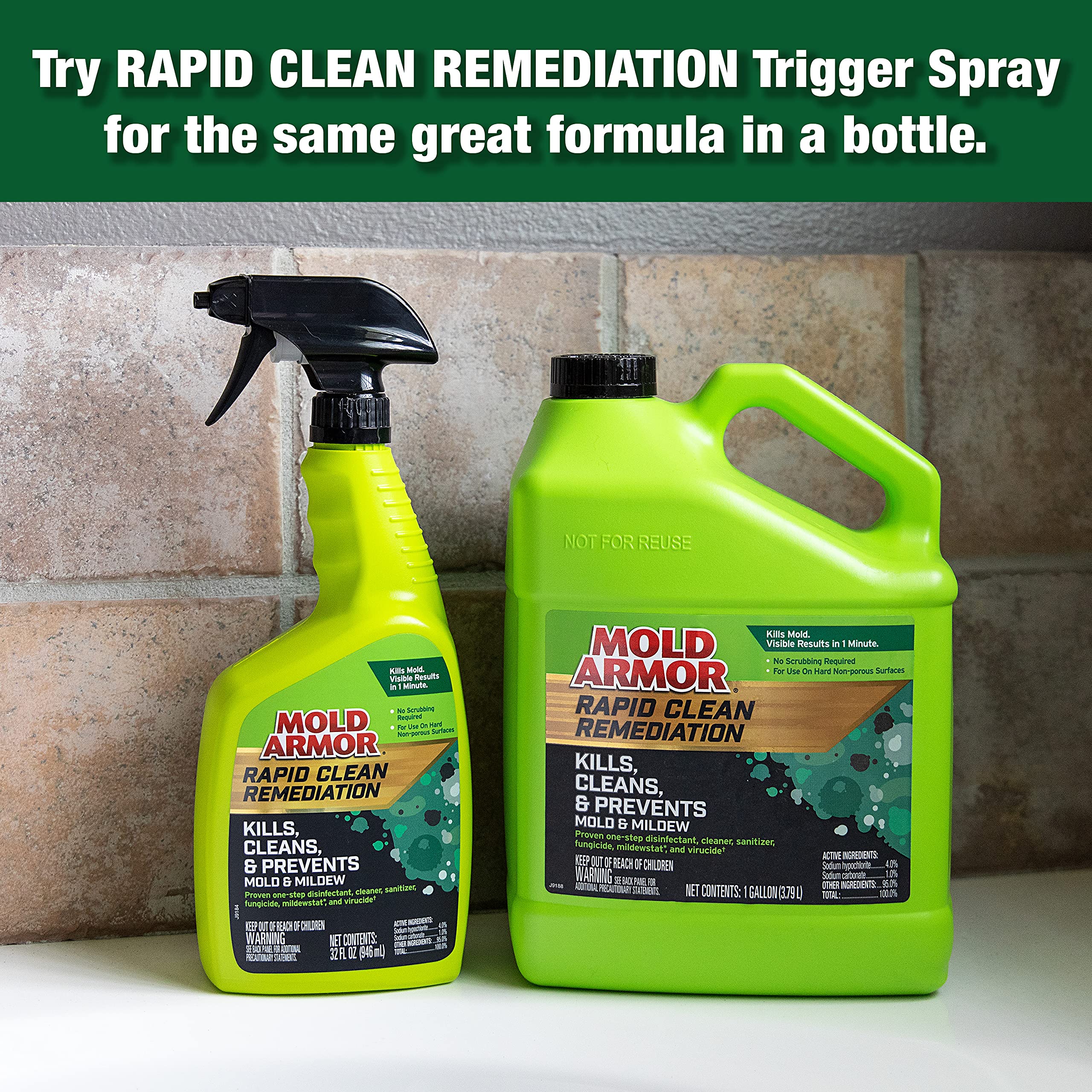 Mold Armor Rapid Clean Remediation, 1 Gallon; Kills, Cleans & Prevents Mold & Mildew - Image 3