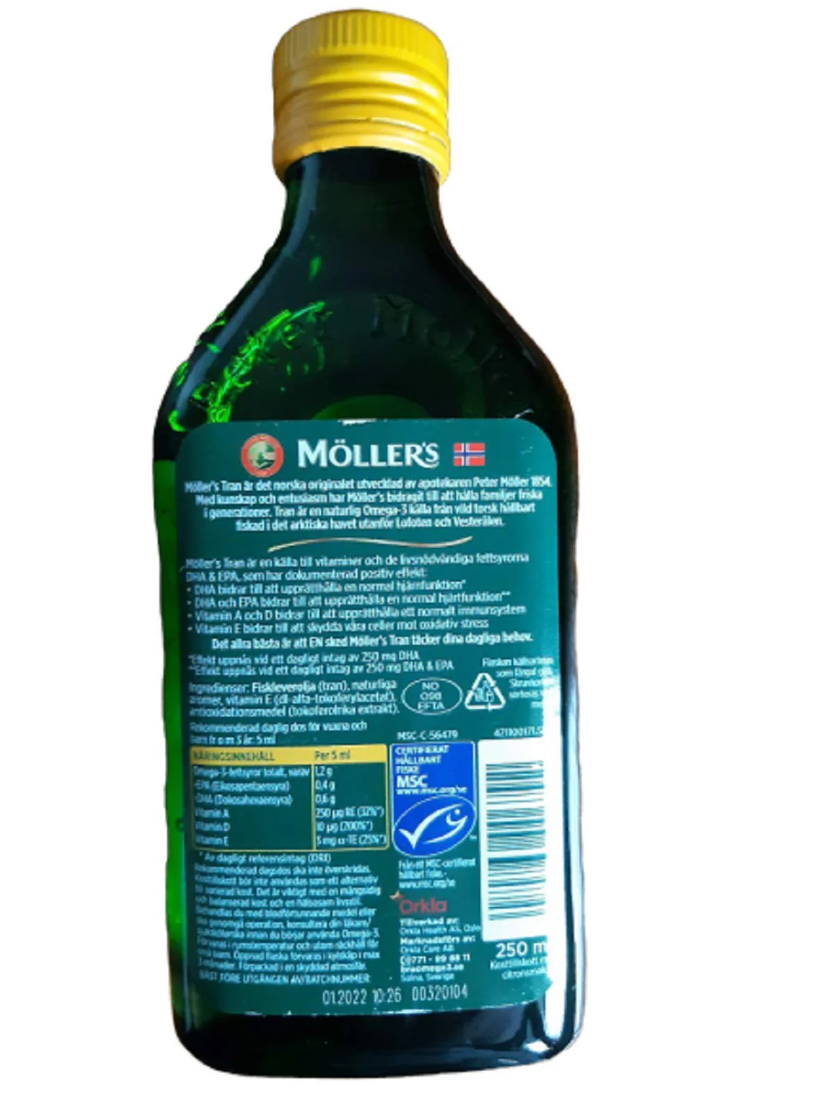 Möllers Tran Cod Liver Oil 250 ml/ 8.45 fl oz | Citron Flavor | Omega-3 | Fish Liver Oil - Image 2