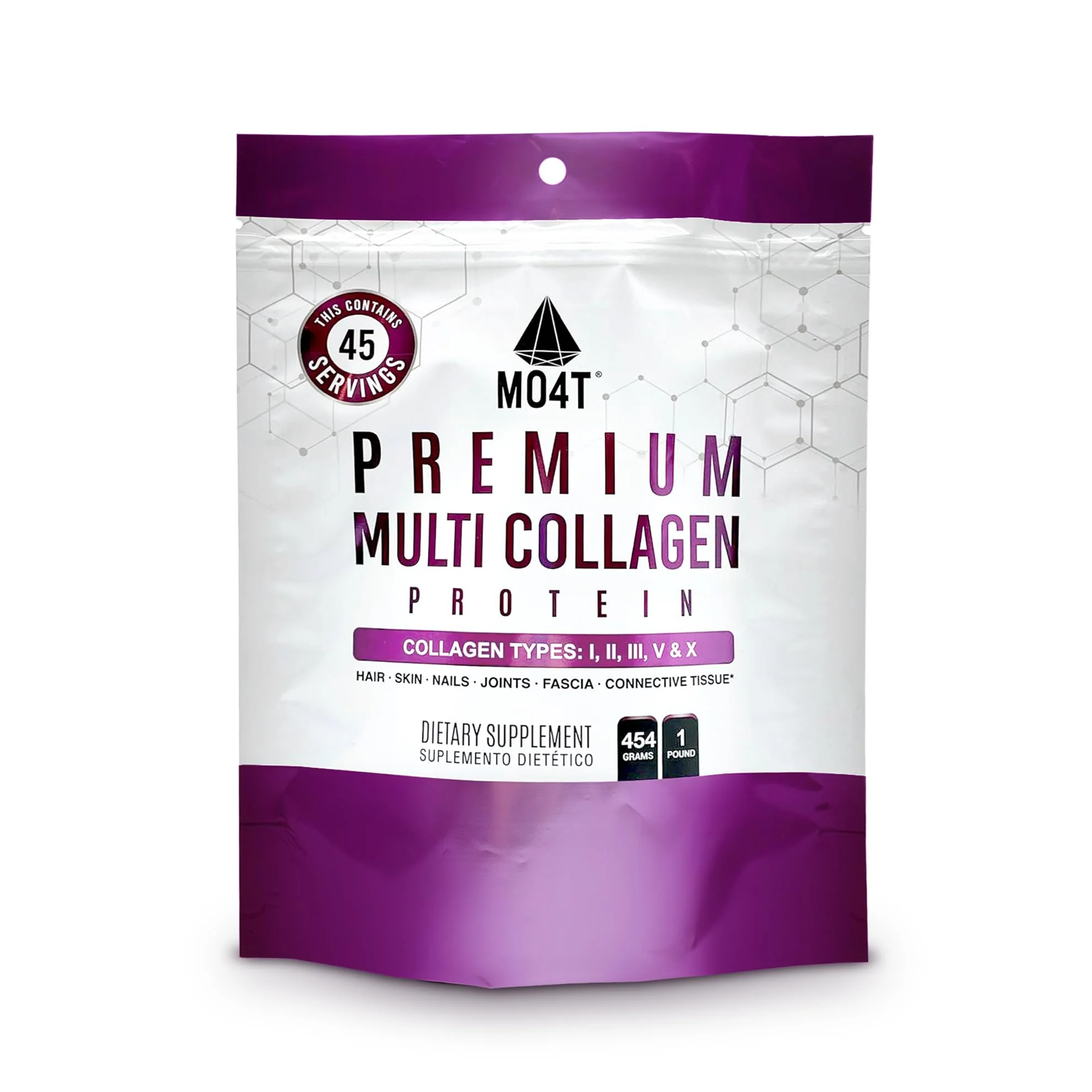 MOMOF4TRANSFORM MO4T Hydrolyzed Multi Collagen Powder -Collagen Protein- Collagen Peptides-Type 1,2,3,5,10 -Sugar-Free, Keto-Friendly -10.58 Oz - Image 2