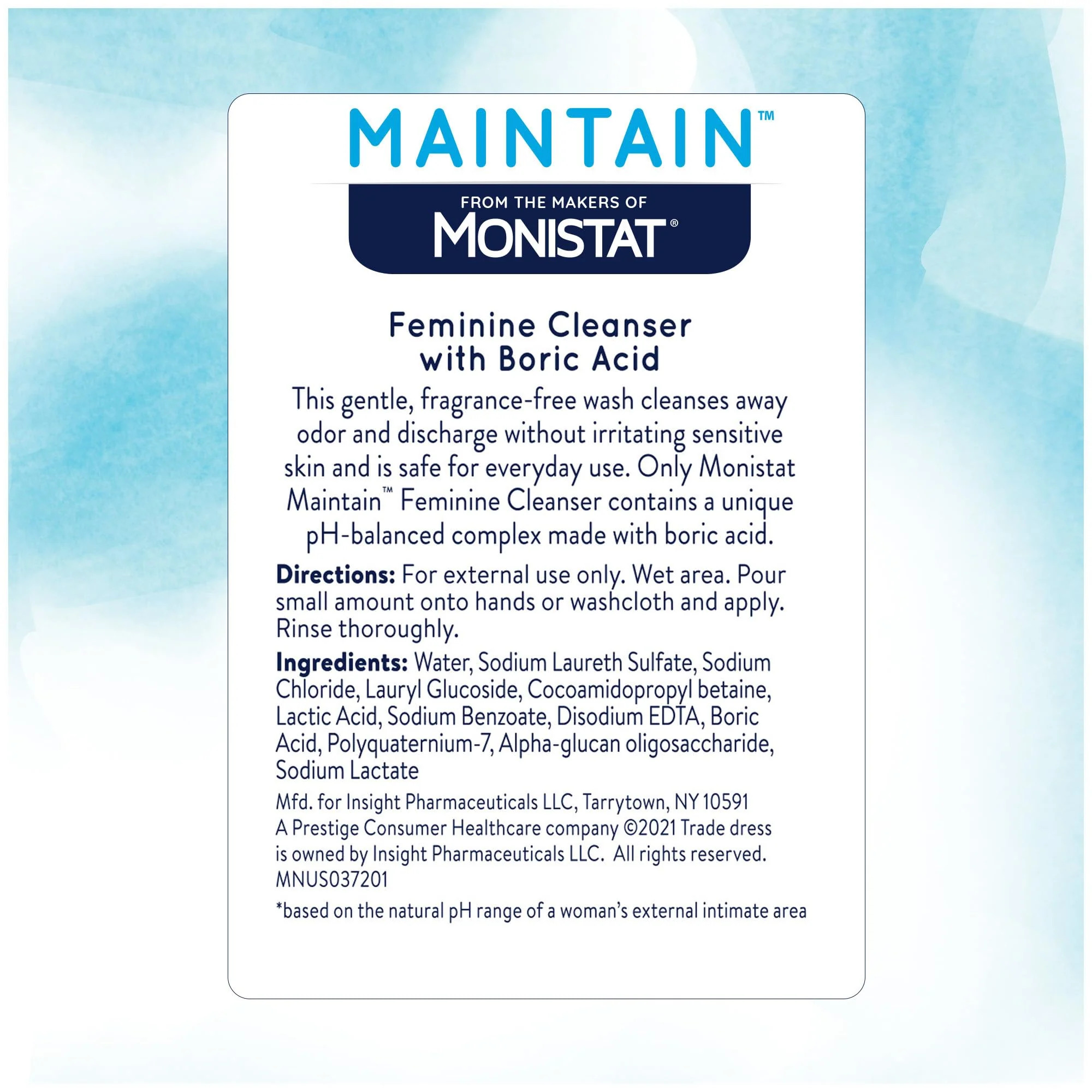 Monistat Boric Acid Feminine Wash, Fragrance-Free Intimate Wash for Women with Gentle pH-Balanced Formula, 10 Fl Oz (Pack of 2) - Image 7