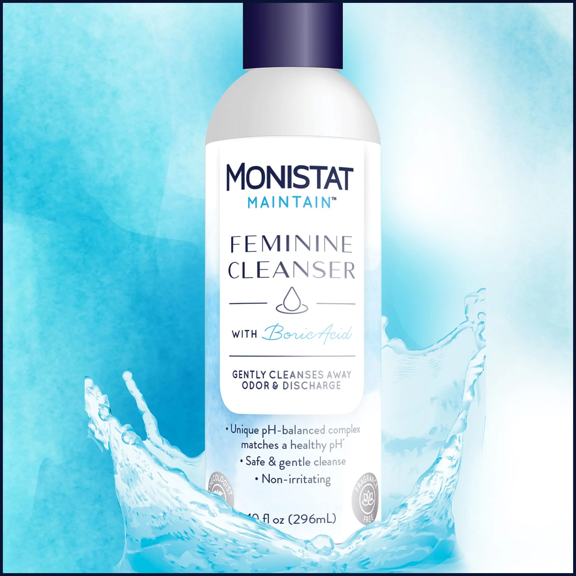 Monistat Boric Acid Feminine Wash, Fragrance-Free Intimate Wash for Women with Gentle pH-Balanced Formula, 10 Fl Oz (Pack of 2) - Image 8